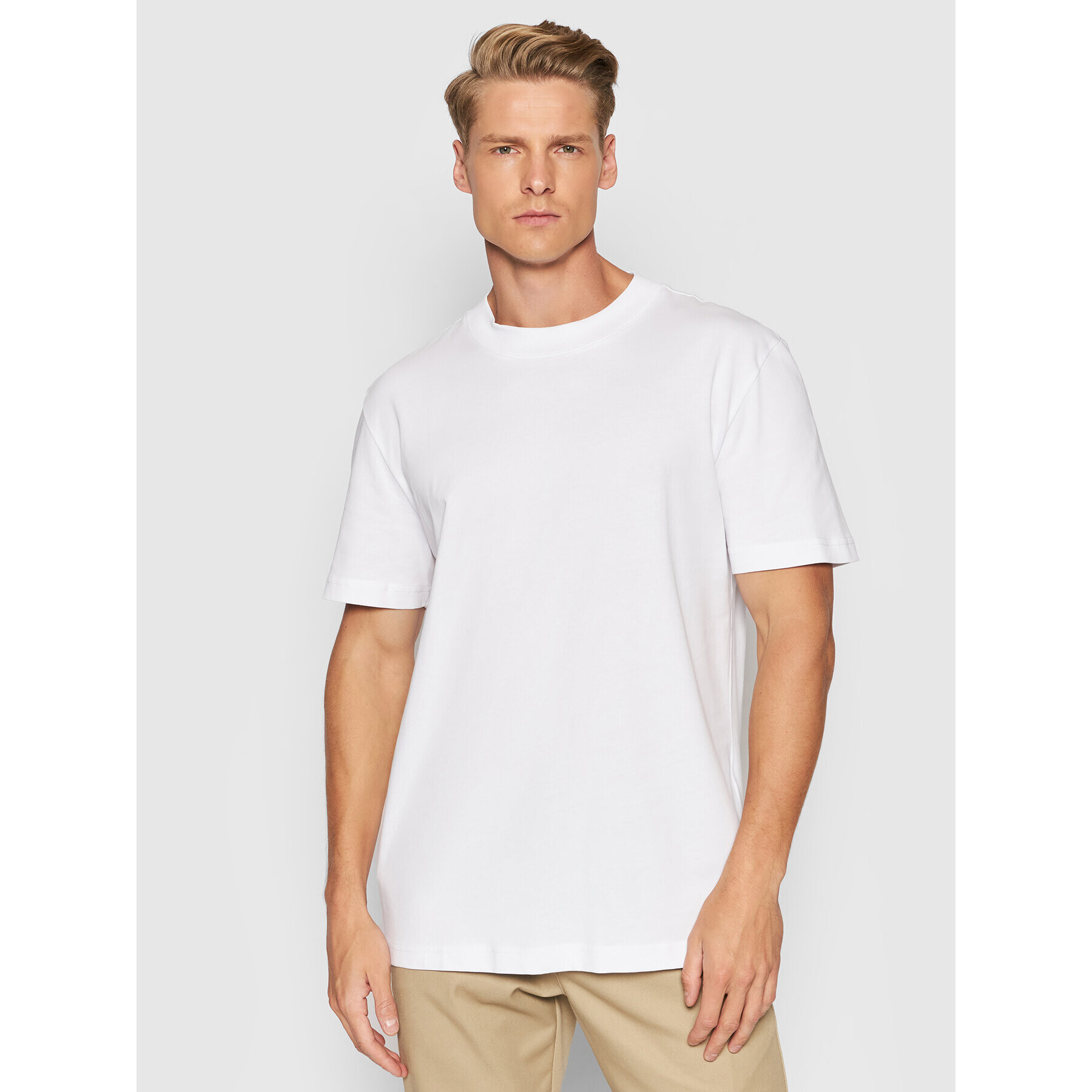 Selected Homme Тишърт Colman 16077385 Бял Relaxed Fit - Pepit.bg