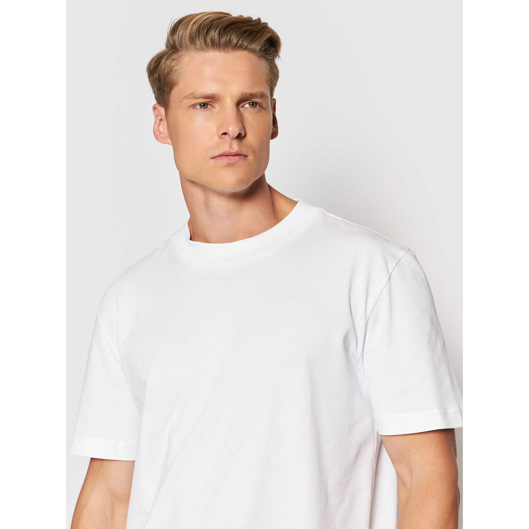 Selected Homme Тишърт Colman 16077385 Бял Relaxed Fit - Pepit.bg