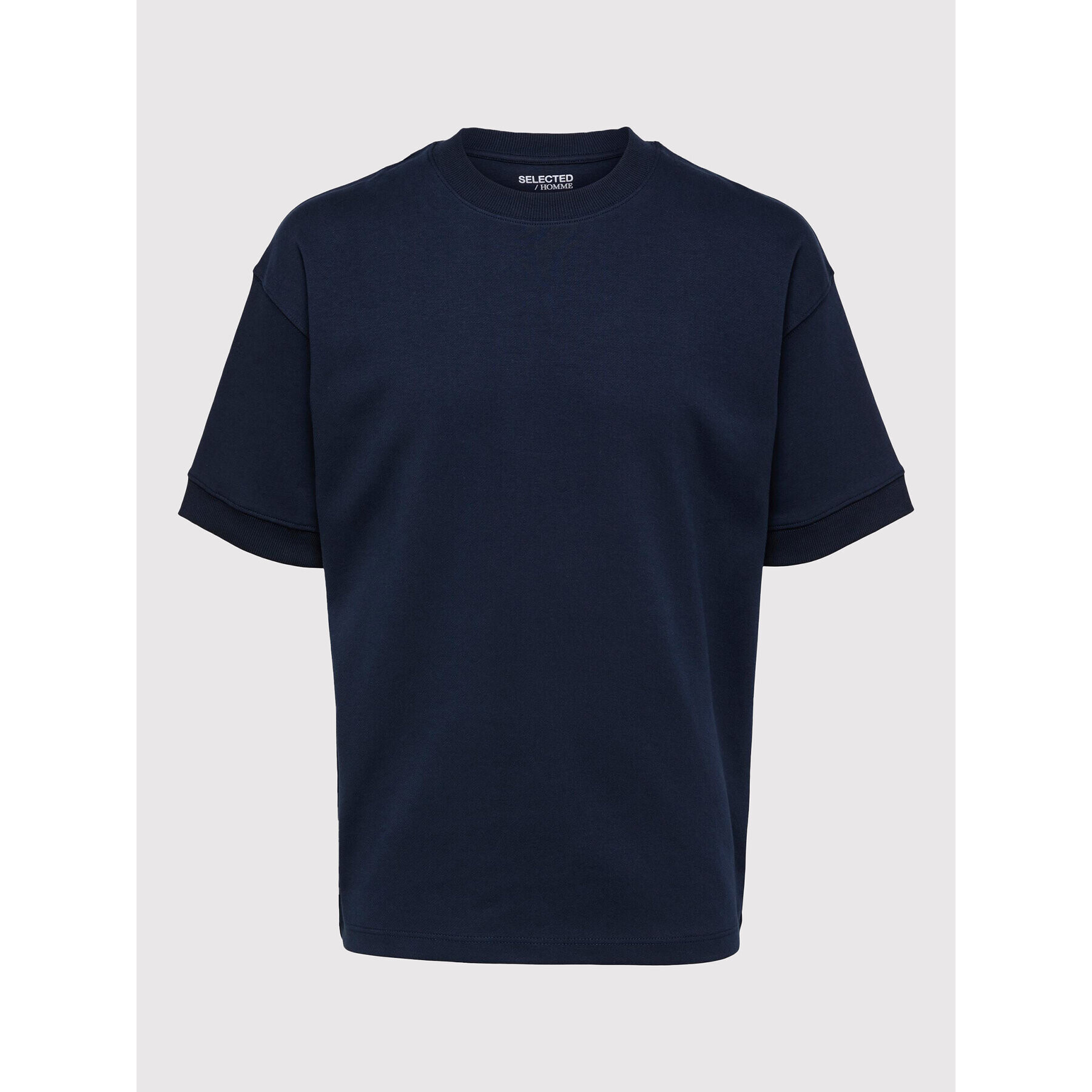 Selected Homme Тишърт Corton 16085663 Тъмносин Oversize - Pepit.bg