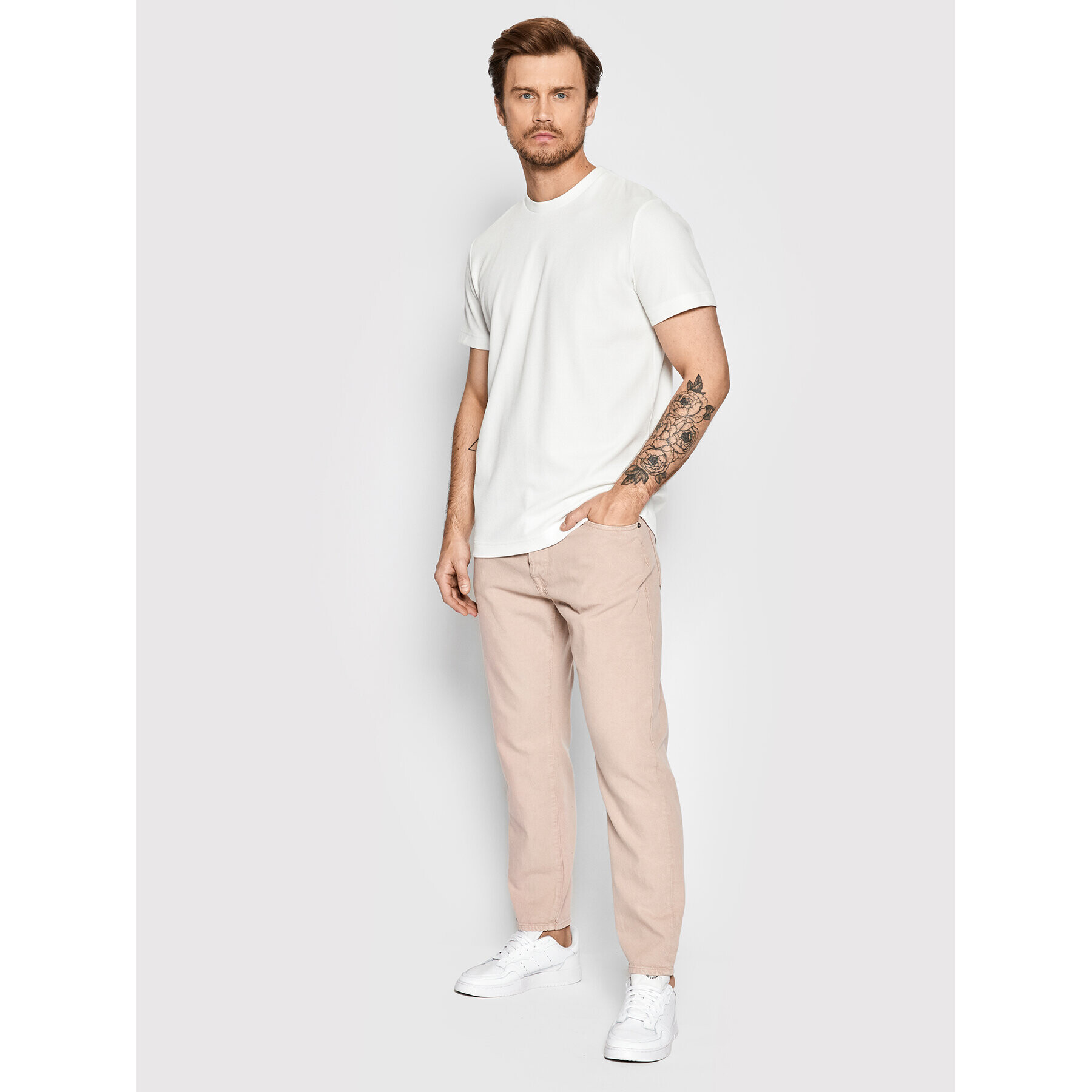 Selected Homme Тишърт Eshan 16084630 Бял Regular Fit - Pepit.bg