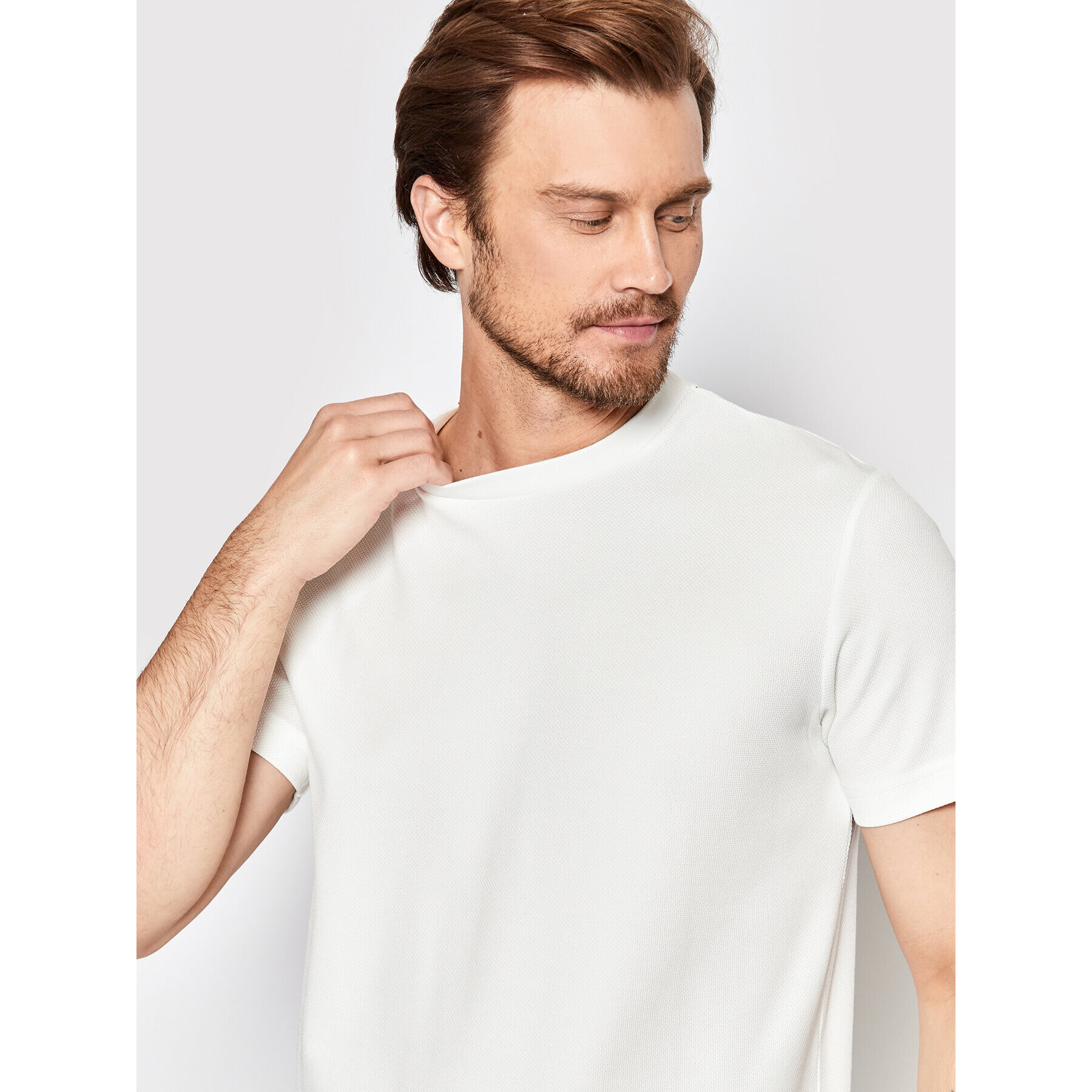 Selected Homme Тишърт Eshan 16084630 Бял Regular Fit - Pepit.bg