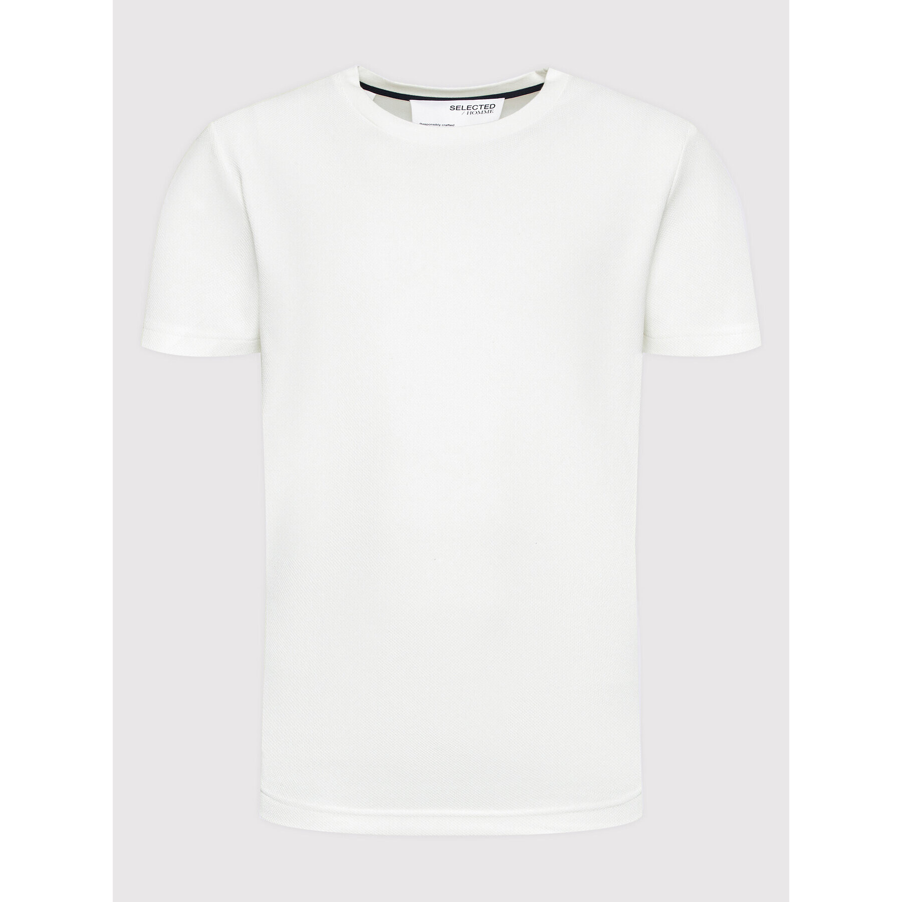 Selected Homme Тишърт Eshan 16084630 Бял Regular Fit - Pepit.bg