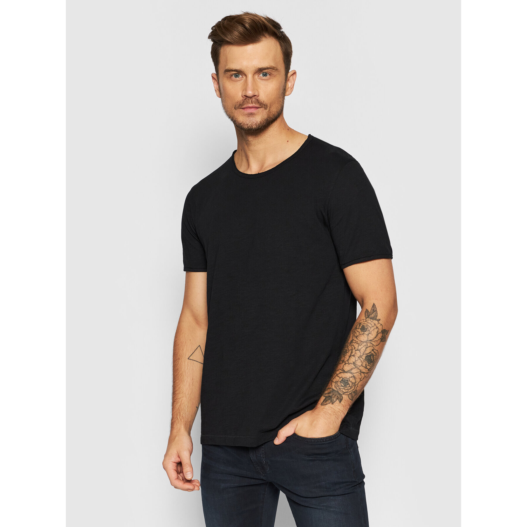 Selected Homme Тишърт Morgan 16071775 Черен Regular Fit - Pepit.bg