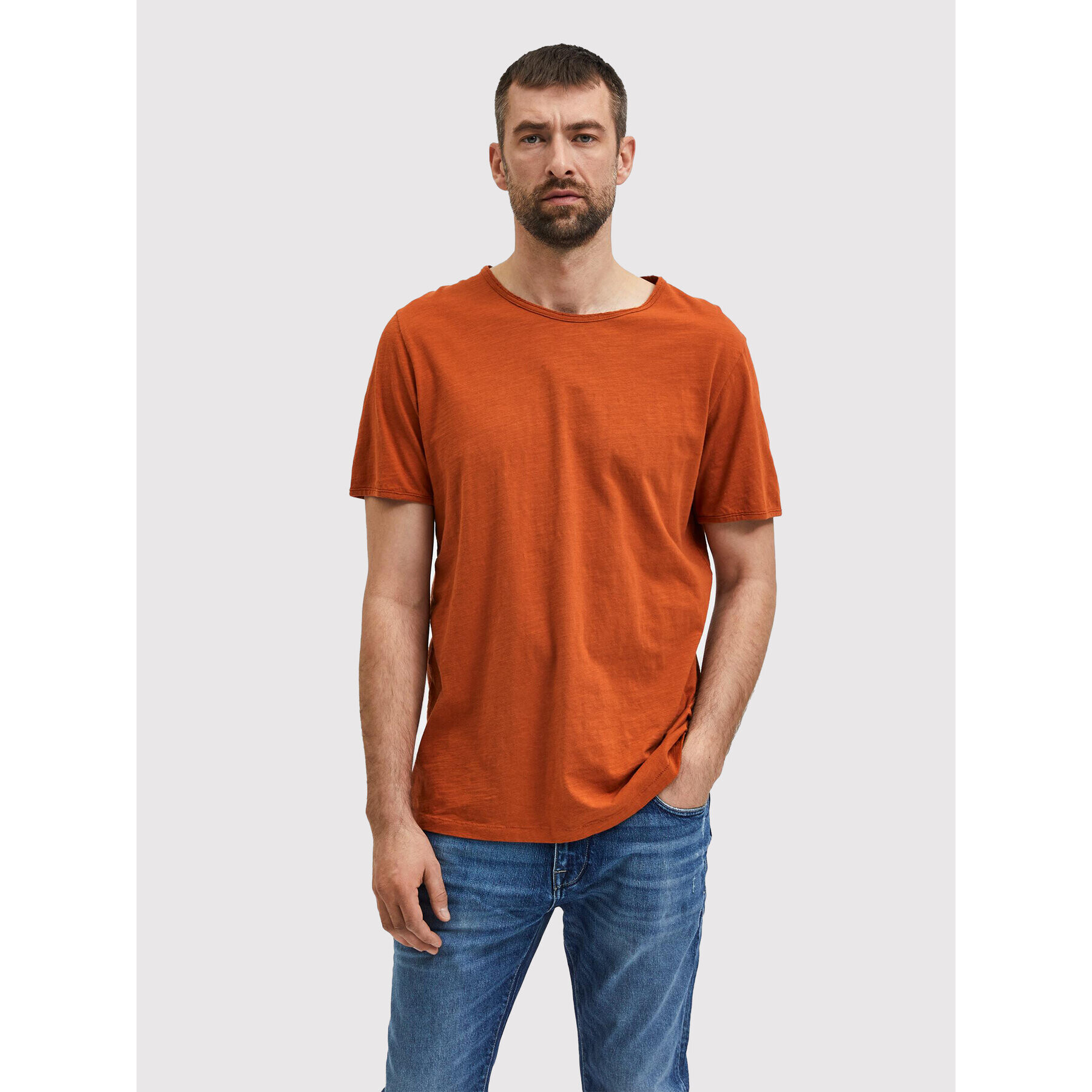 Selected Homme Тишърт Morgan 16071775 Кафяв Regular Fit - Pepit.bg