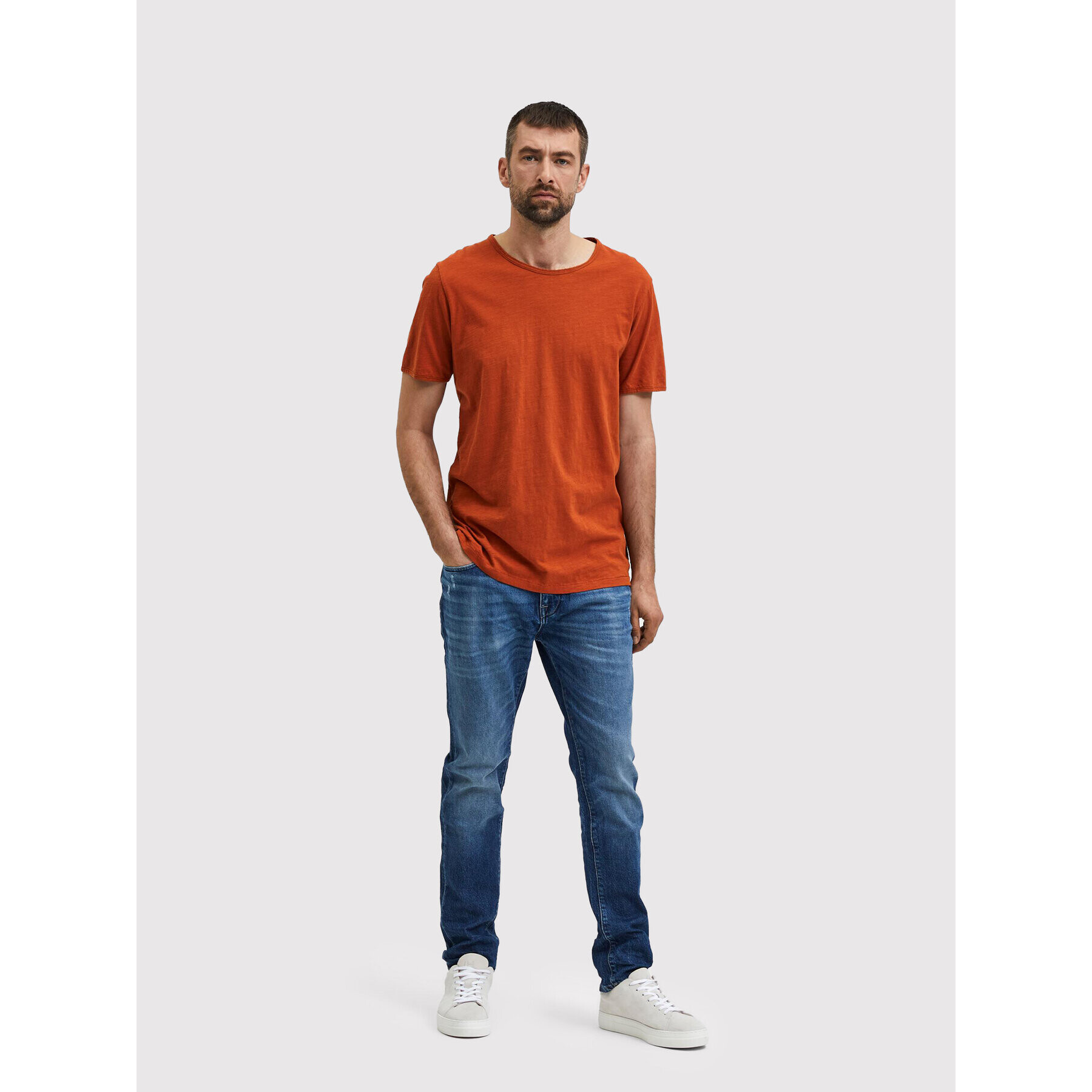 Selected Homme Тишърт Morgan 16071775 Кафяв Regular Fit - Pepit.bg