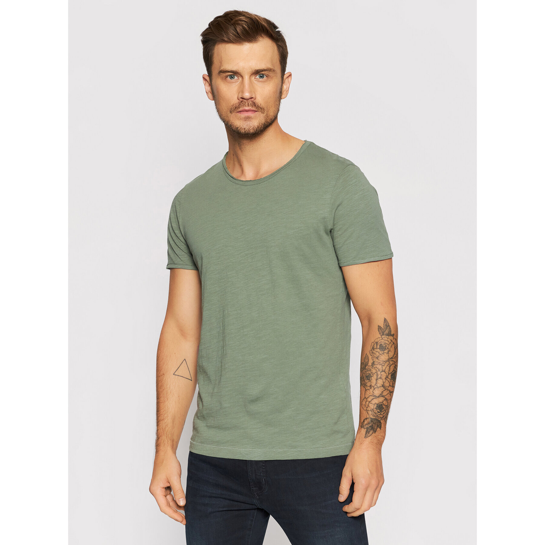 Selected Homme Тишърт Morgan 16071775 Зелен Regular Fit - Pepit.bg