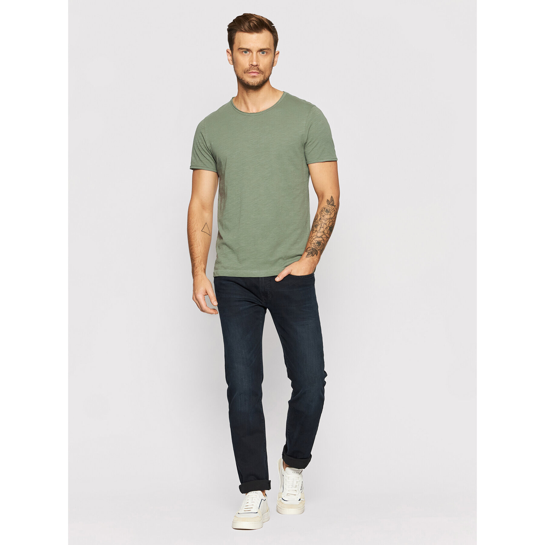 Selected Homme Тишърт Morgan 16071775 Зелен Regular Fit - Pepit.bg