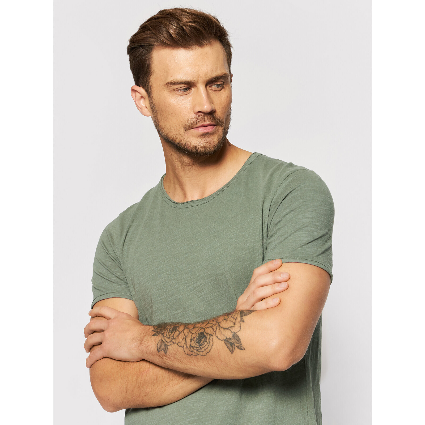 Selected Homme Тишърт Morgan 16071775 Зелен Regular Fit - Pepit.bg