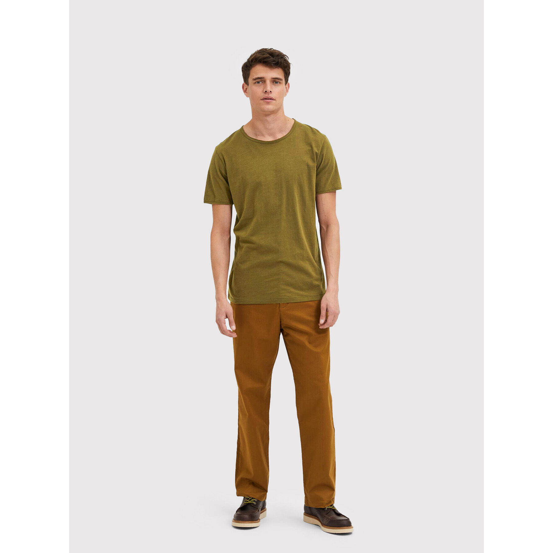 Selected Homme Тишърт Morgan 16071775 Зелен Regular Fit - Pepit.bg