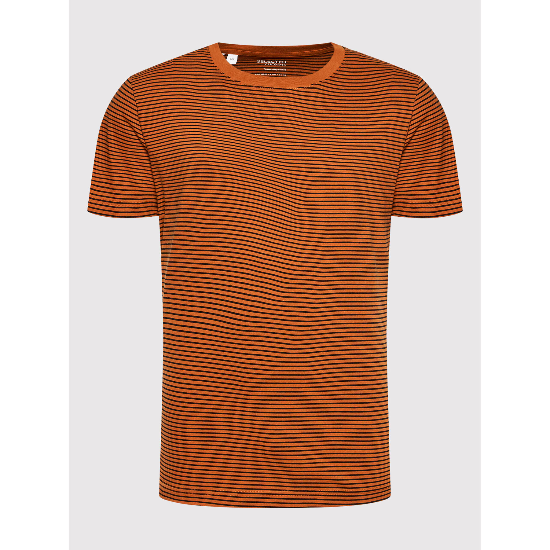 Selected Homme Тишърт Norman 16080129 Кафяв Regular Fit - Pepit.bg