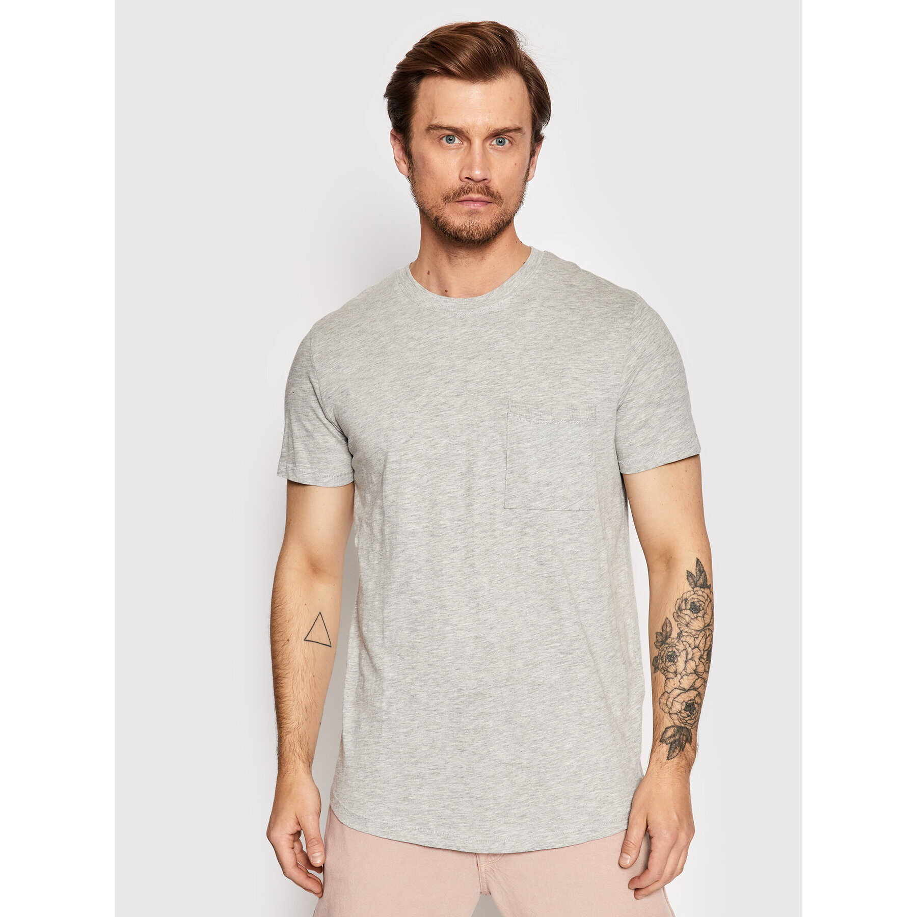 Selected Homme Тишърт Rockford 16083432 Сив Regular Fit - Pepit.bg