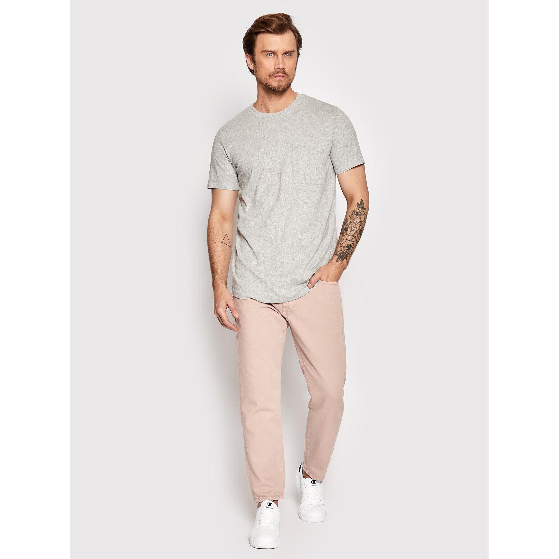 Selected Homme Тишърт Rockford 16083432 Сив Regular Fit - Pepit.bg
