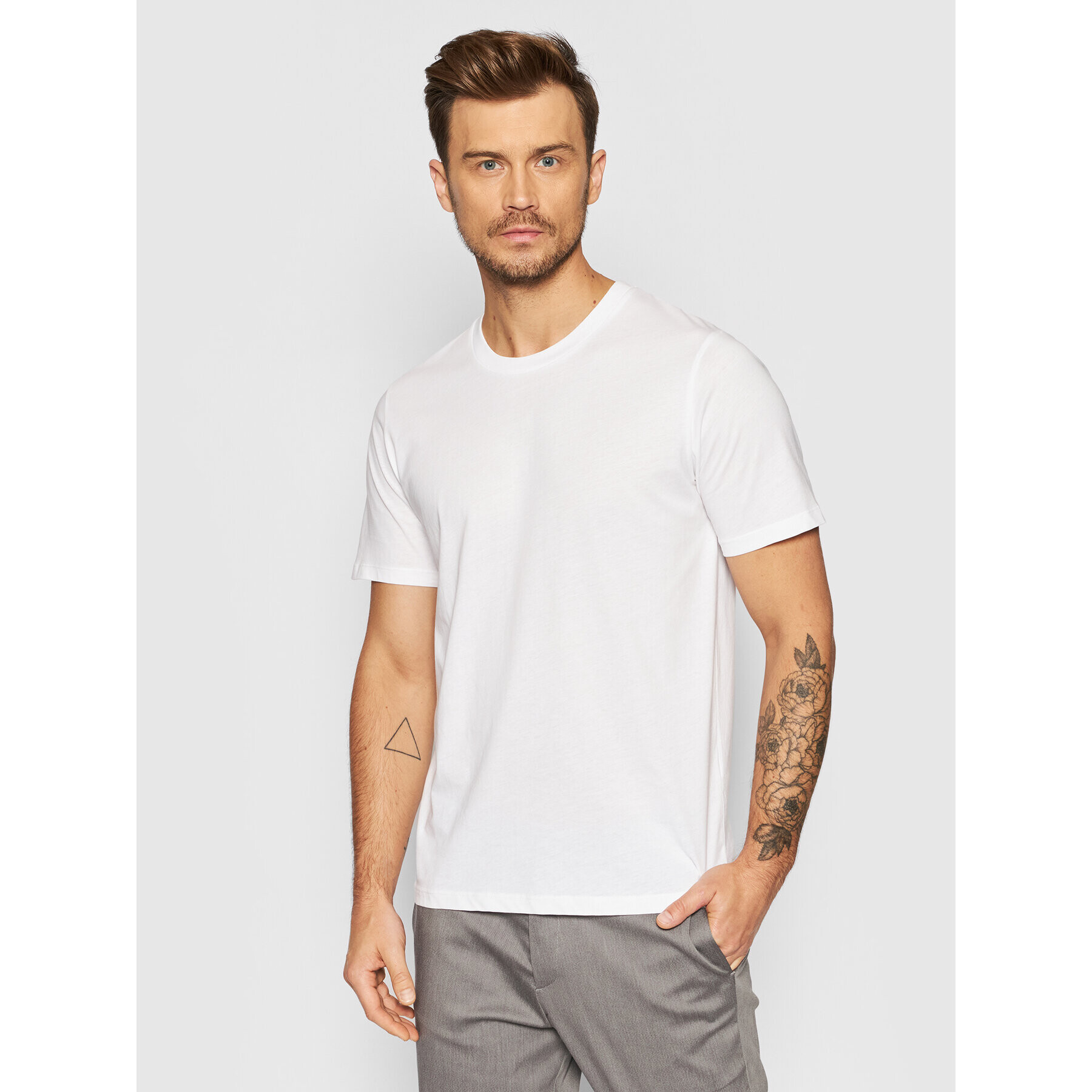 Selected Homme Тишърт The Perfect 16057141 Бял Regular Fit - Pepit.bg