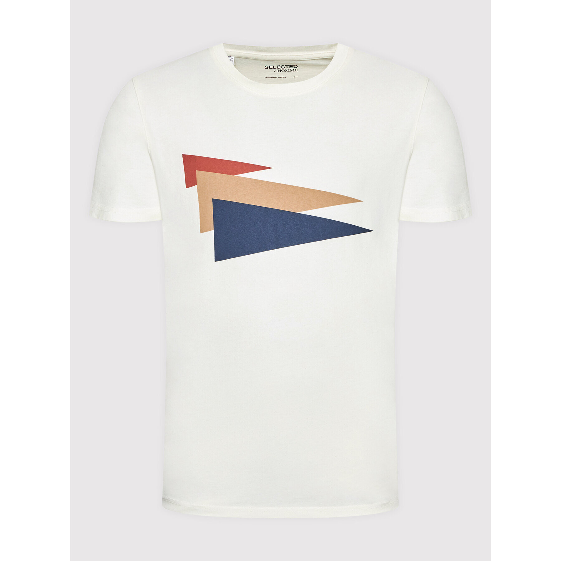 Selected Homme Тишърт Walker 16083828 Бял Regular Fit - Pepit.bg