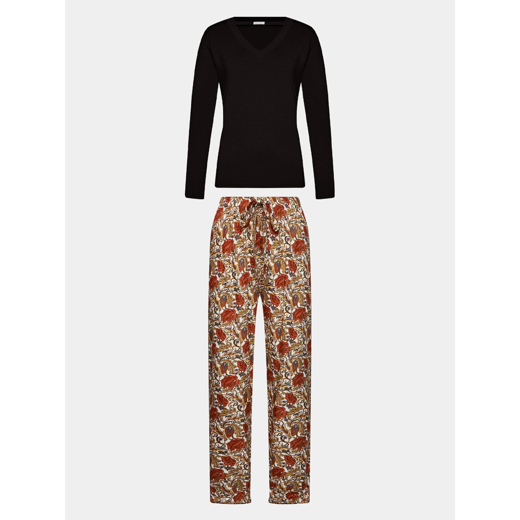 Selmark Пижама Flores P6973 Черен Regular Fit - Pepit.bg