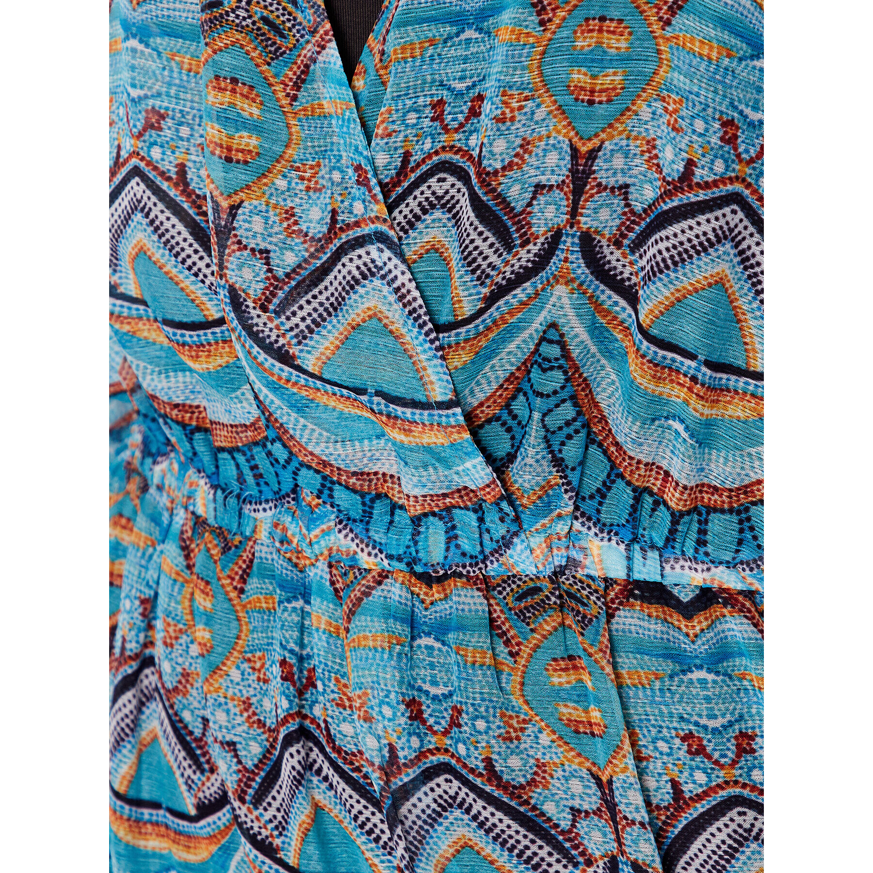 Selmark Плажна рокля BH695 Син Relaxed Fit - Pepit.bg