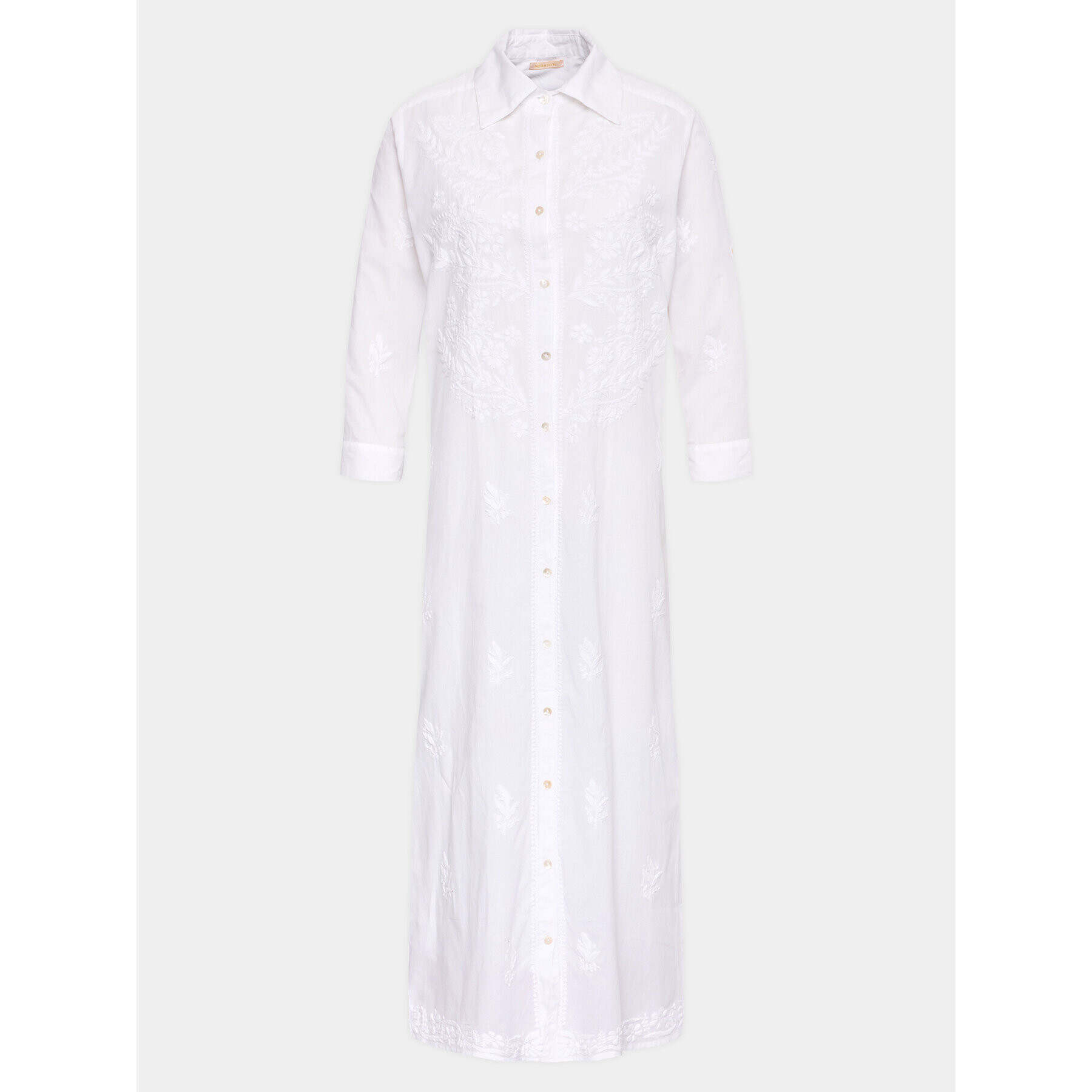 Selmark Рокля тип риза Vestido BC069 Бял Regular Fit - Pepit.bg