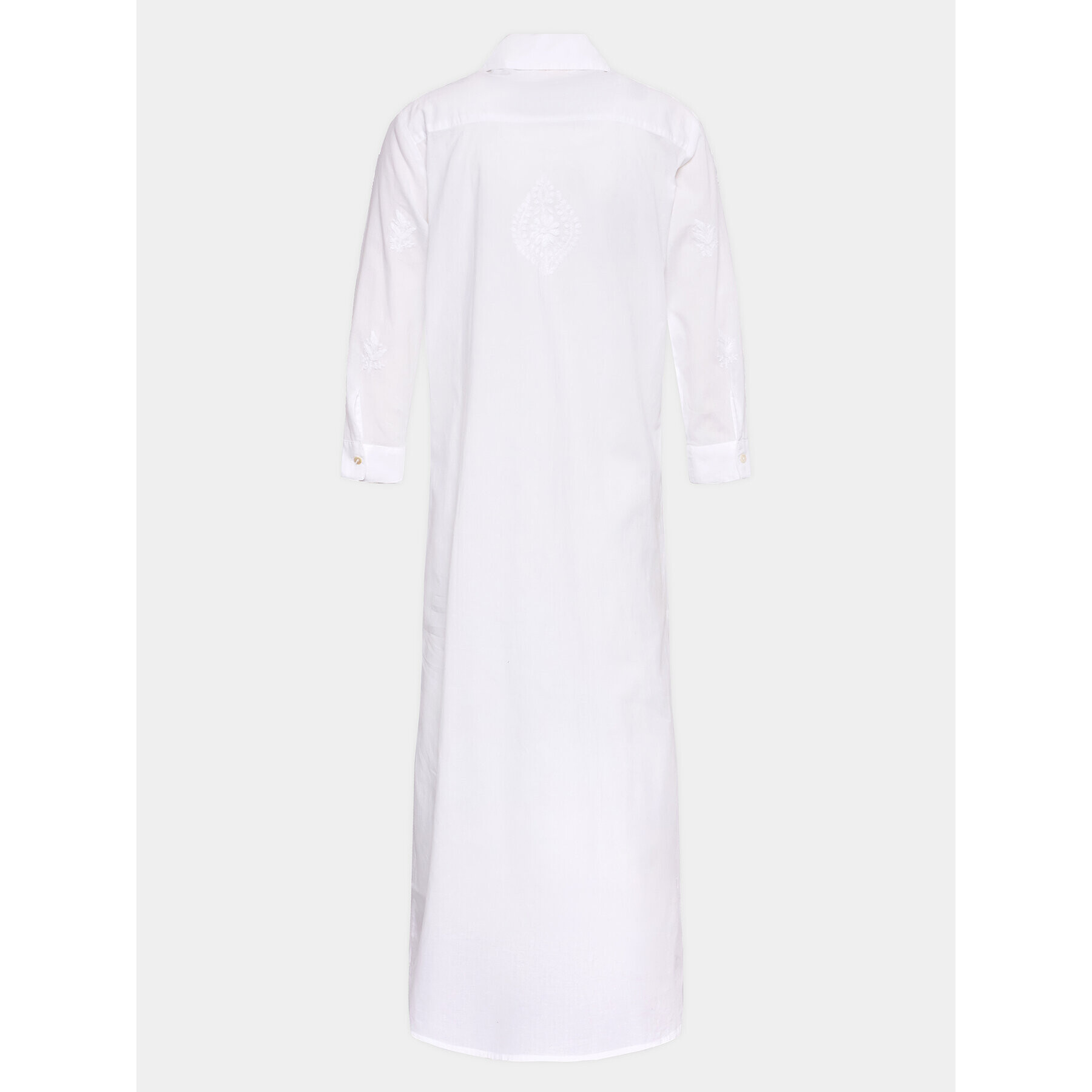 Selmark Рокля тип риза Vestido BC069 Бял Regular Fit - Pepit.bg