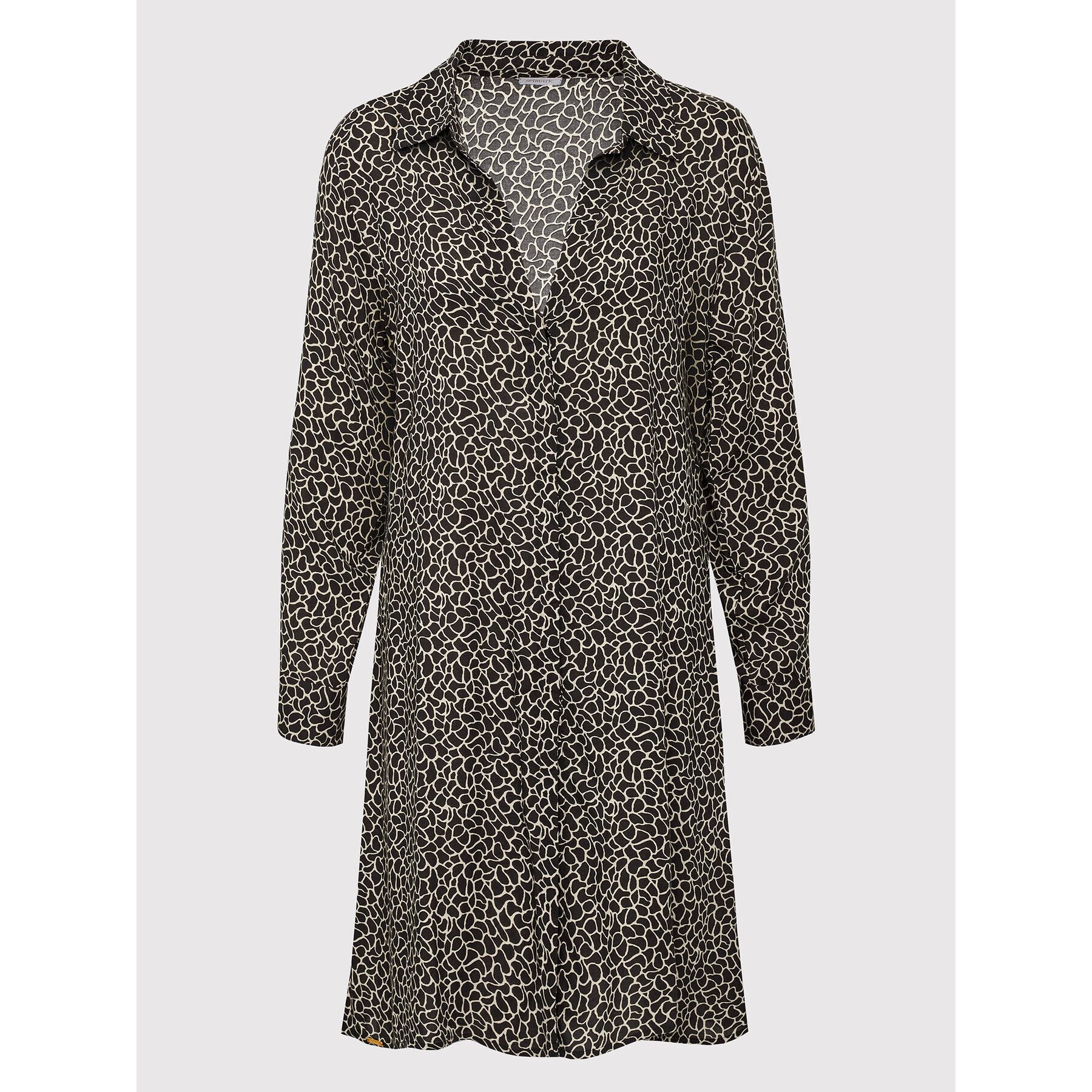 Selmark Рокля тип риза BG295 Черен Regular Fit - Pepit.bg