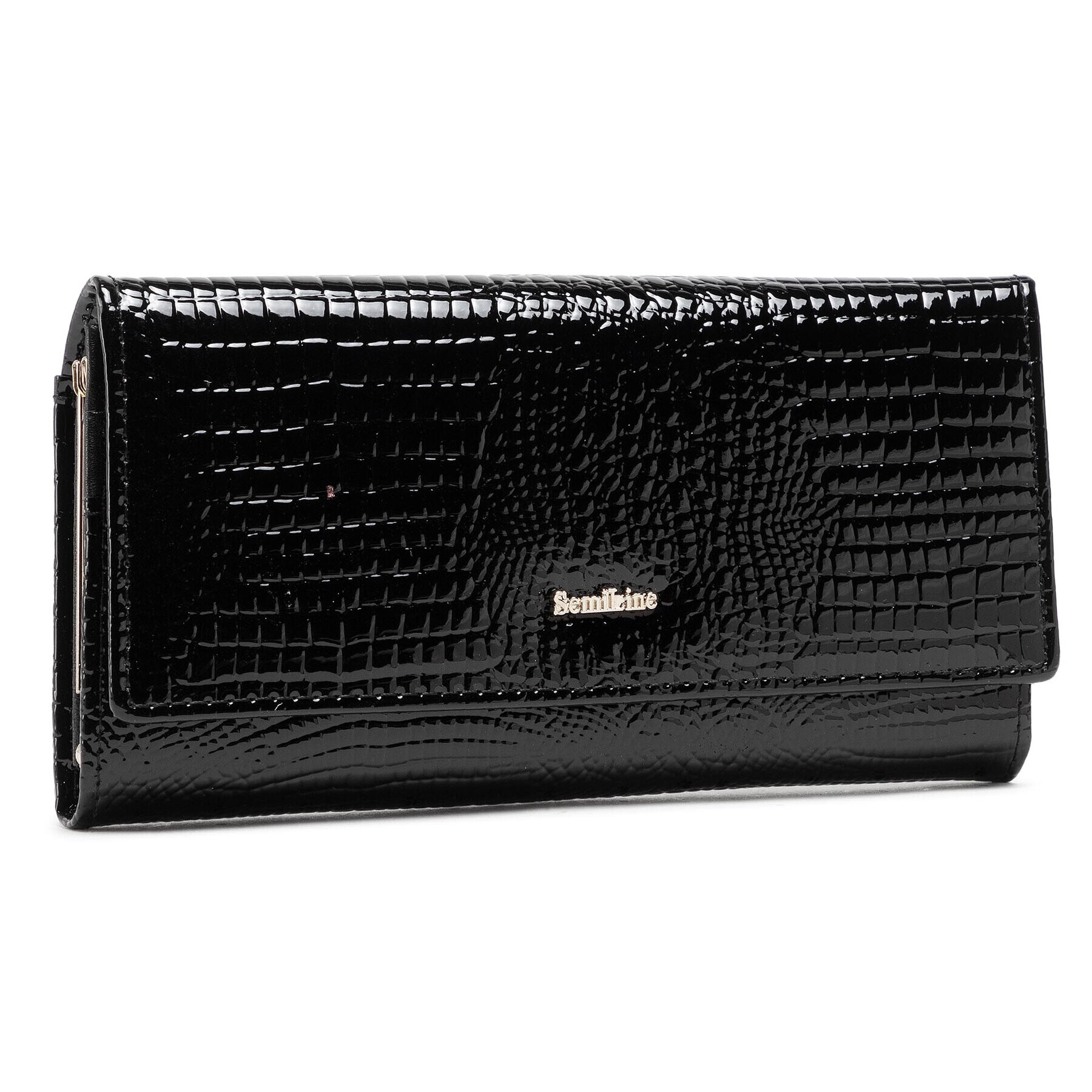 Semi Line Голям дамски портфейл P8228-0 Черен - Pepit.bg