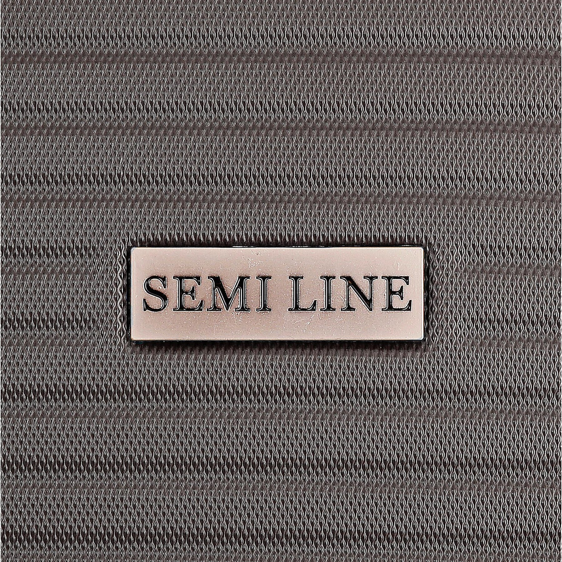 Semi Line Голям твърд куфар T5583-6 Кафяв - Pepit.bg