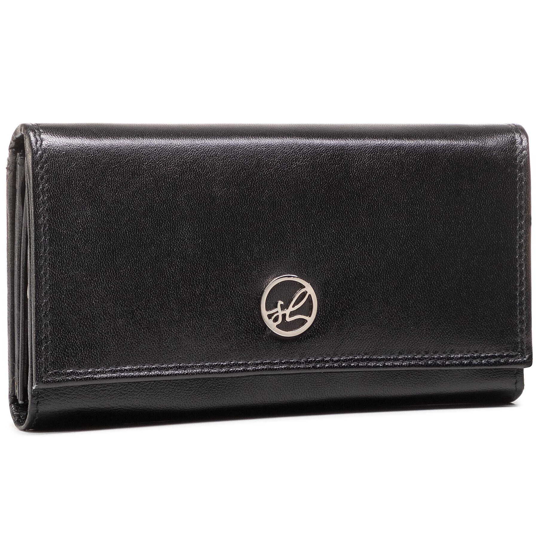 Semi Line Голям дамски портфейл 8220-0 Черен - Pepit.bg