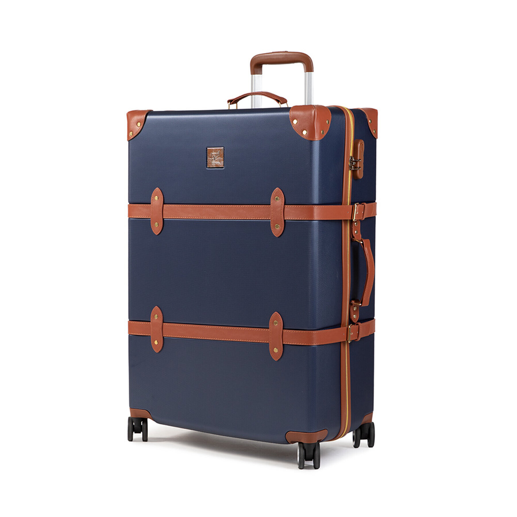 Semi Line Голям твърд куфар Suitcase P8240-1 Тъмносин - Pepit.bg