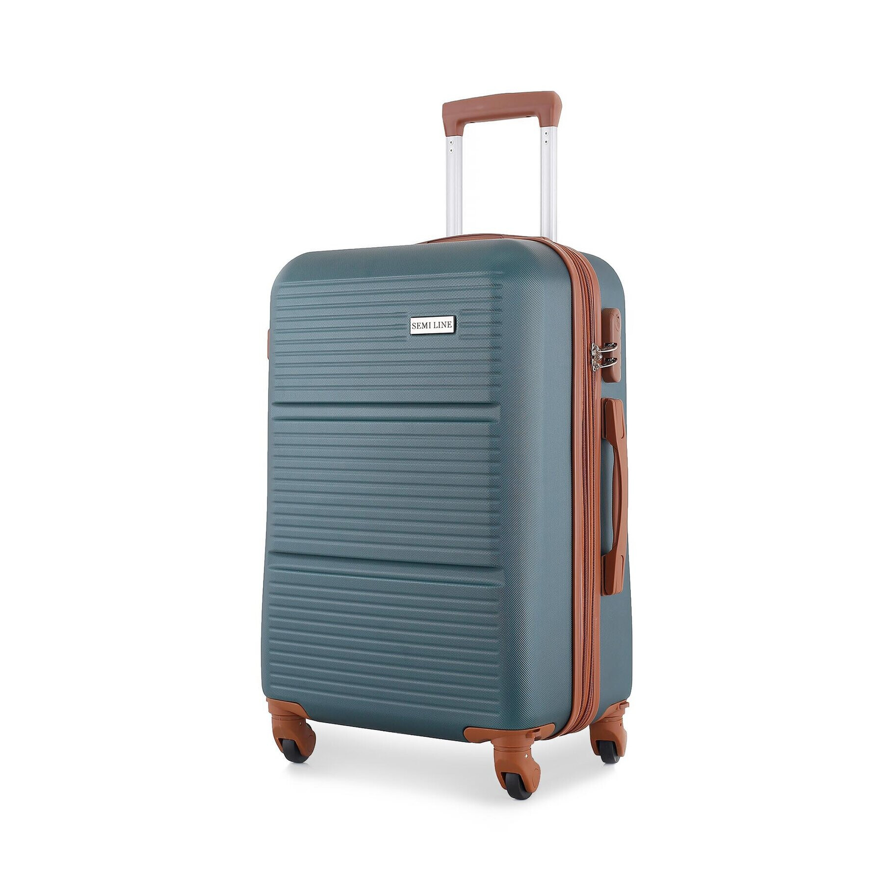 Semi Line Среден твърд куфар T5641-4 Зелен - Pepit.bg