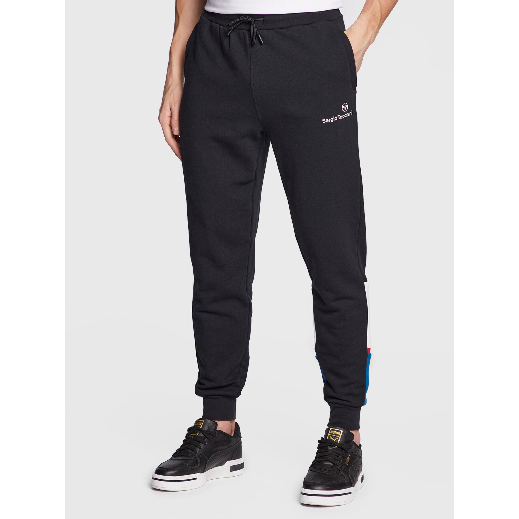 Sergio Tacchini Долнище анцуг Incastro 39523 Черен Slim Fit - Pepit.bg