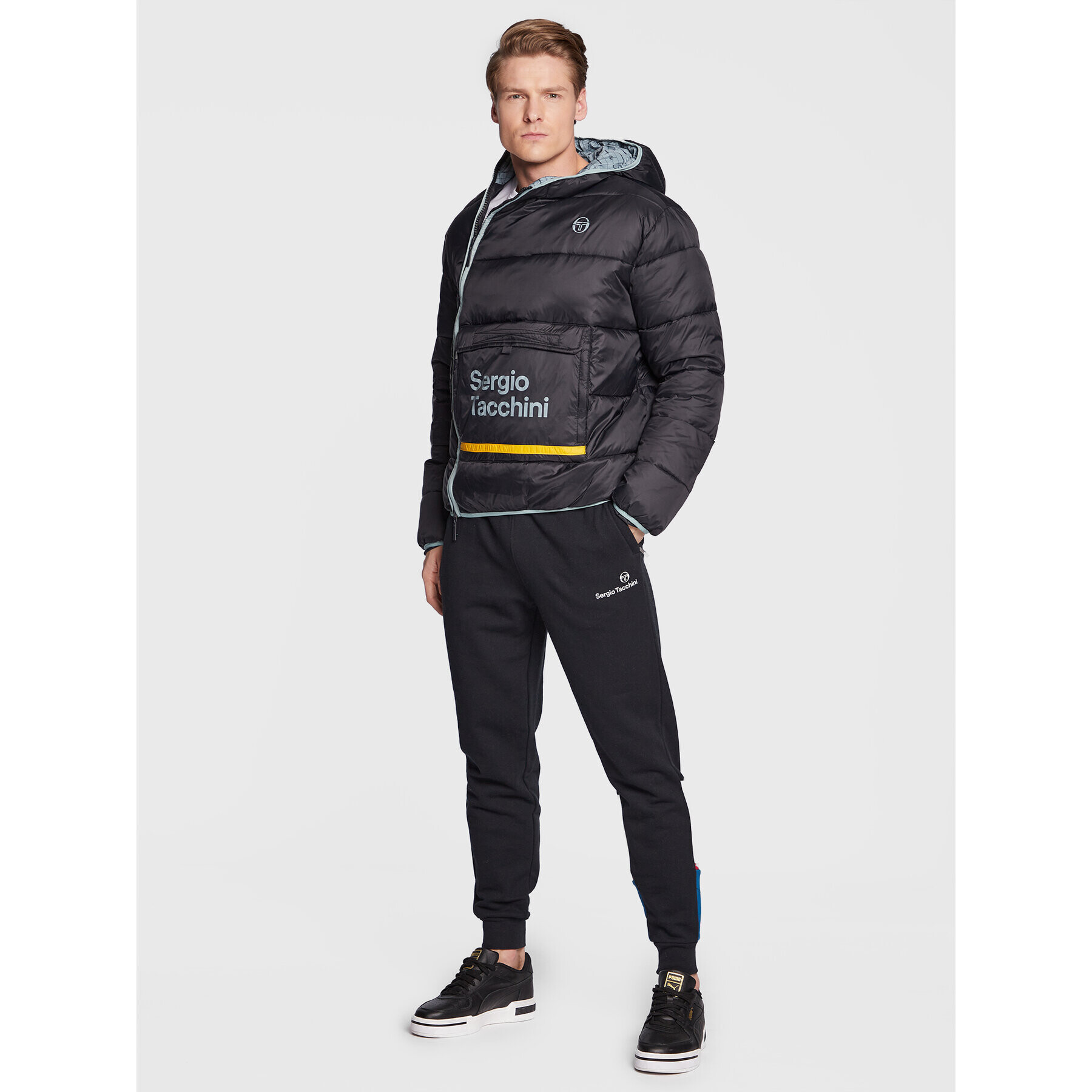 Sergio Tacchini Долнище анцуг Incastro 39523 Черен Slim Fit - Pepit.bg