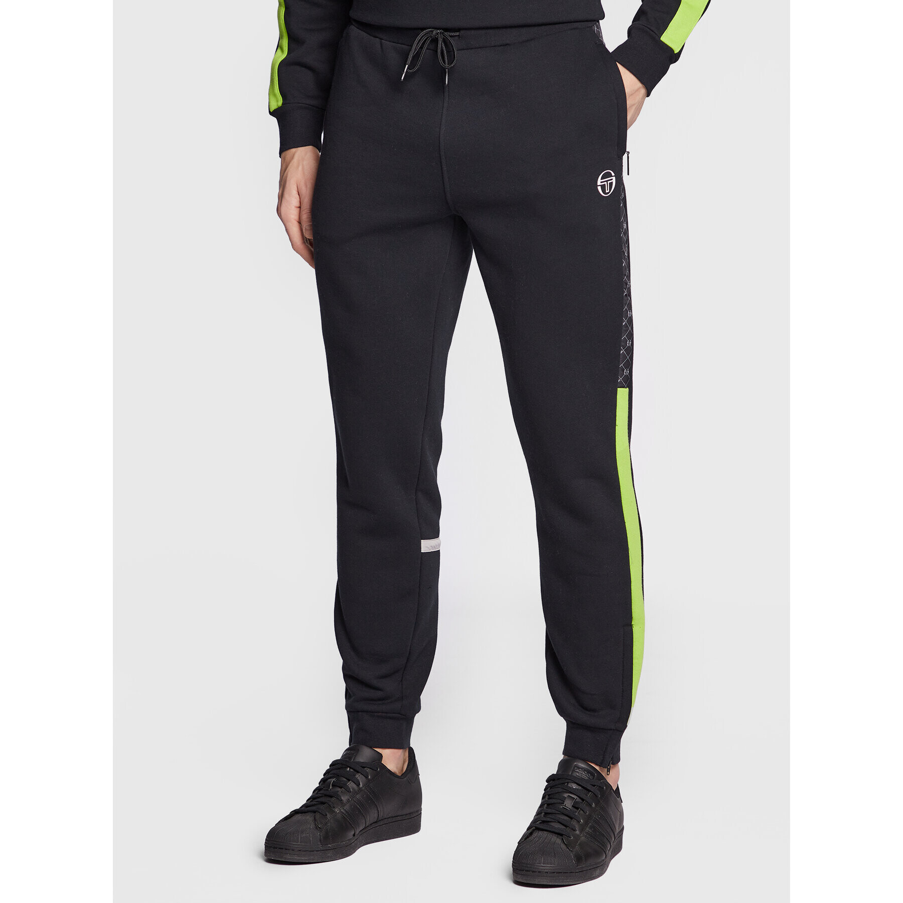 Sergio Tacchini Долнище анцуг Replica 39808 Черен Regular Fit - Pepit.bg