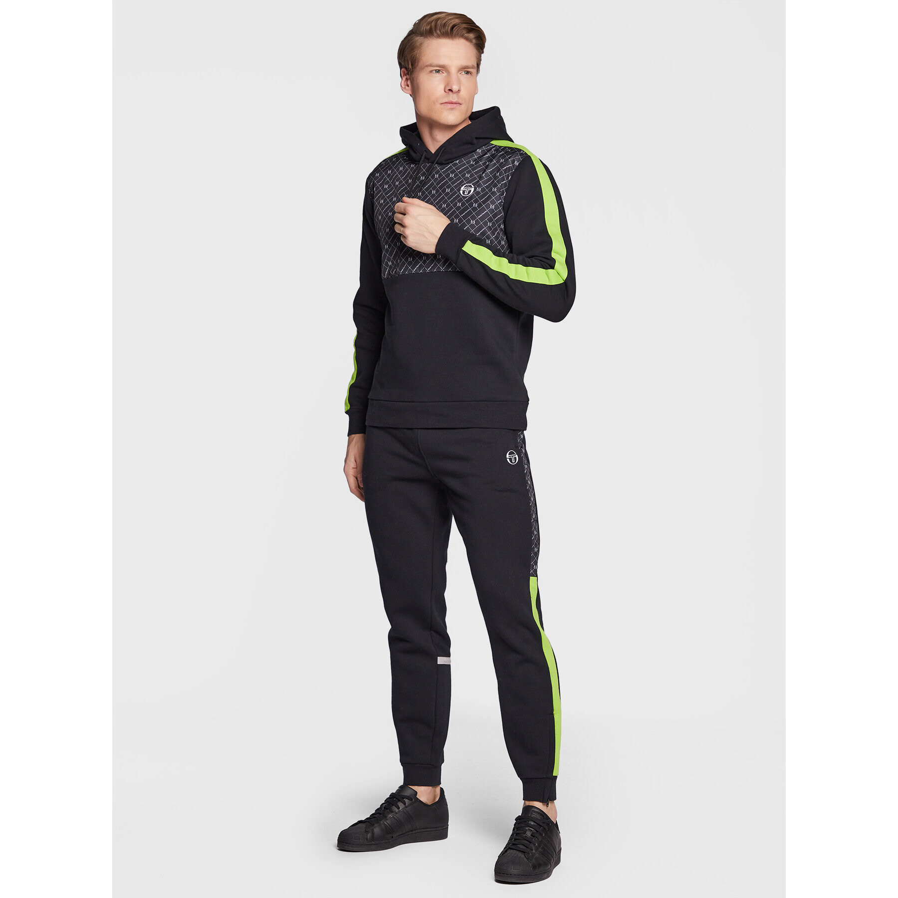 Sergio Tacchini Долнище анцуг Replica 39808 Черен Regular Fit - Pepit.bg