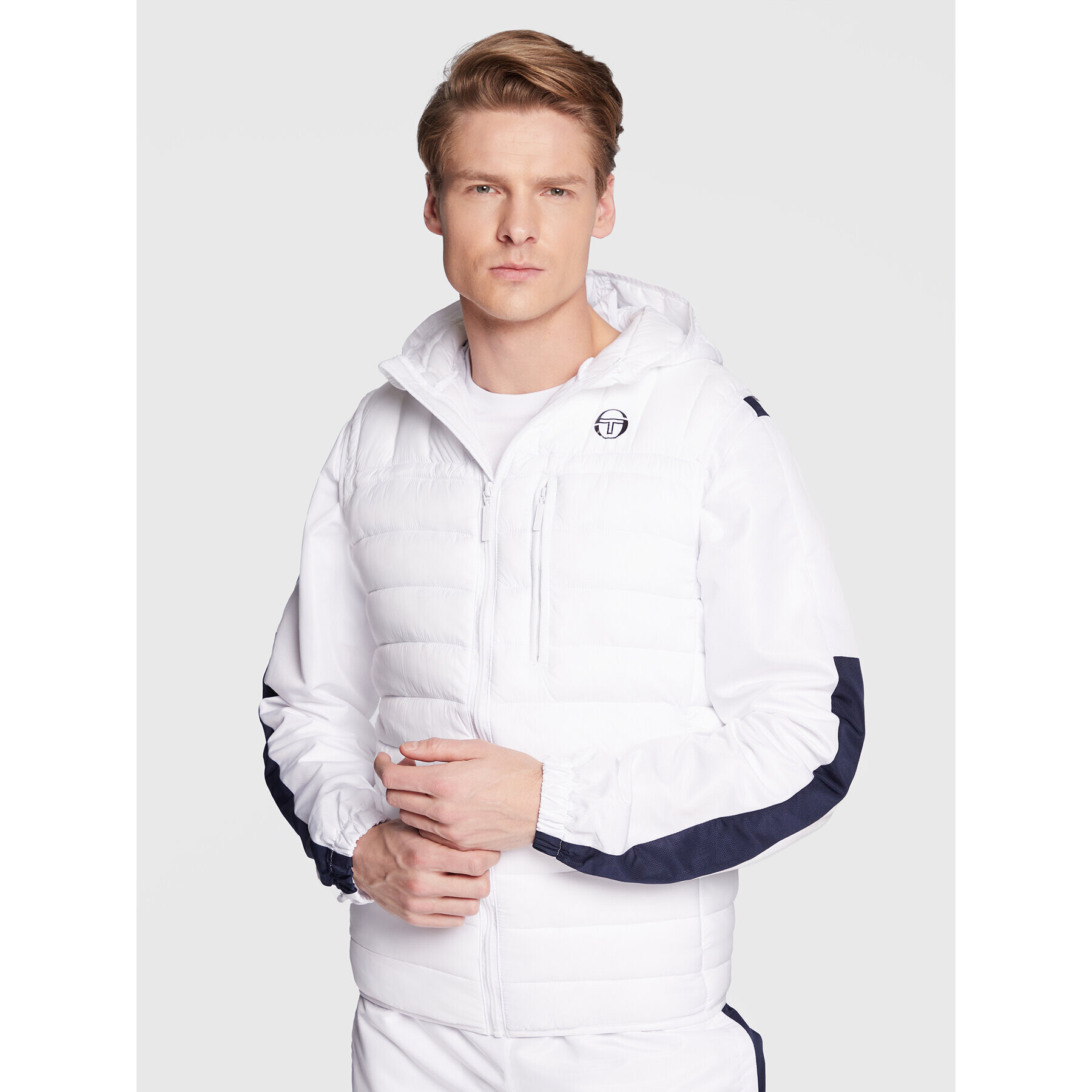 Sergio Tacchini Елек Nessen 39410 Бял Regular Fit - Pepit.bg
