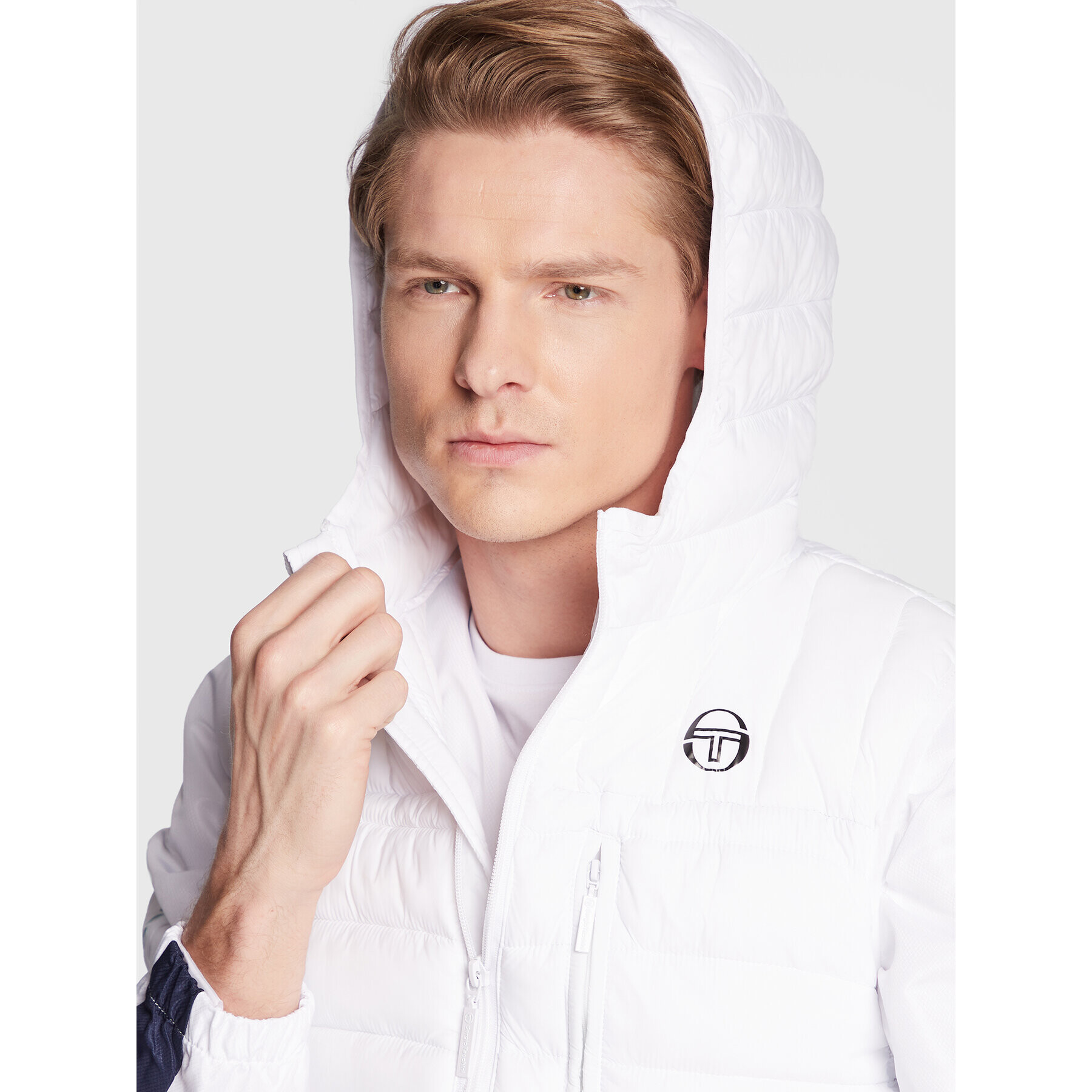 Sergio Tacchini Елек Nessen 39410 Бял Regular Fit - Pepit.bg