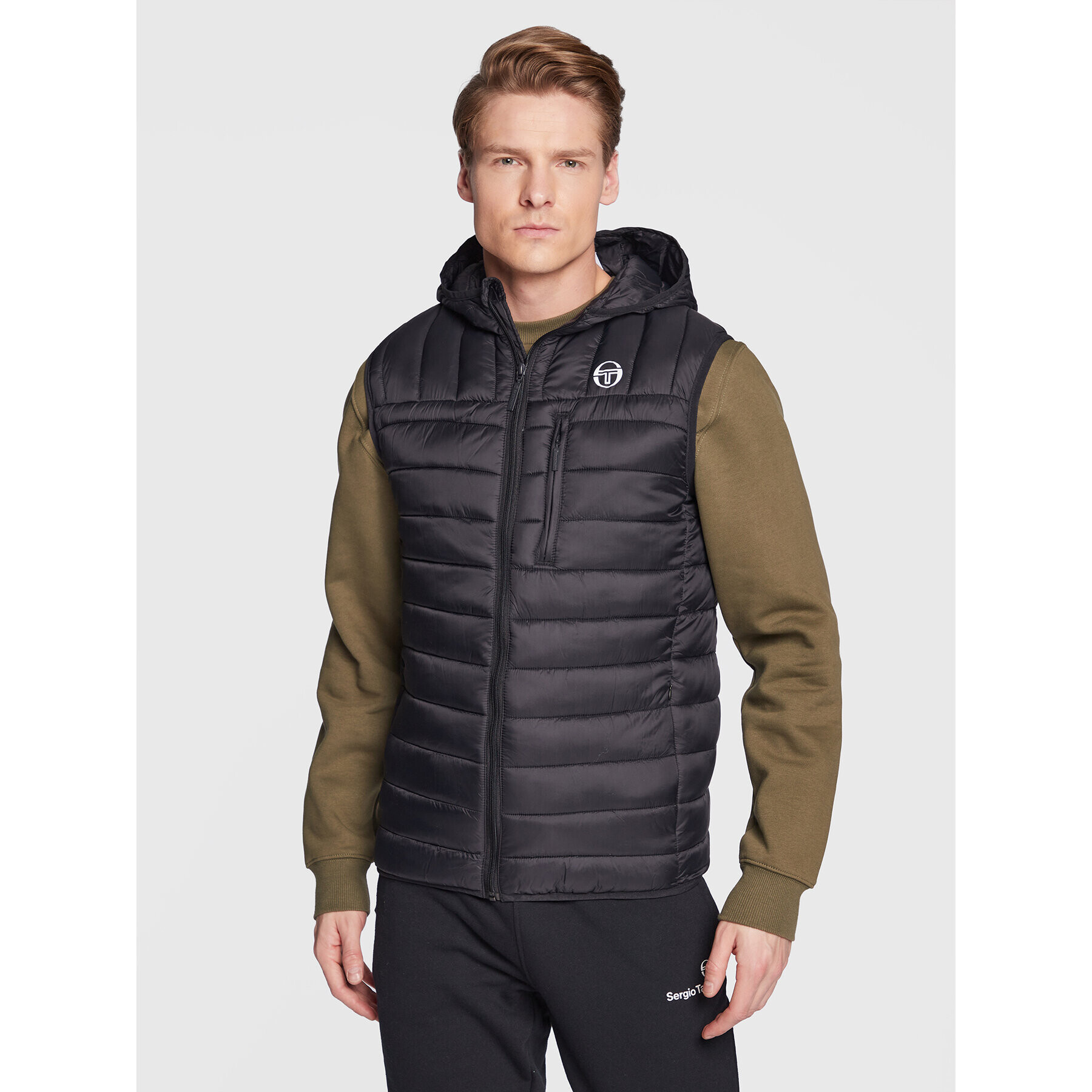 Sergio Tacchini Елек Nessen 39410 Черен Regular Fit - Pepit.bg