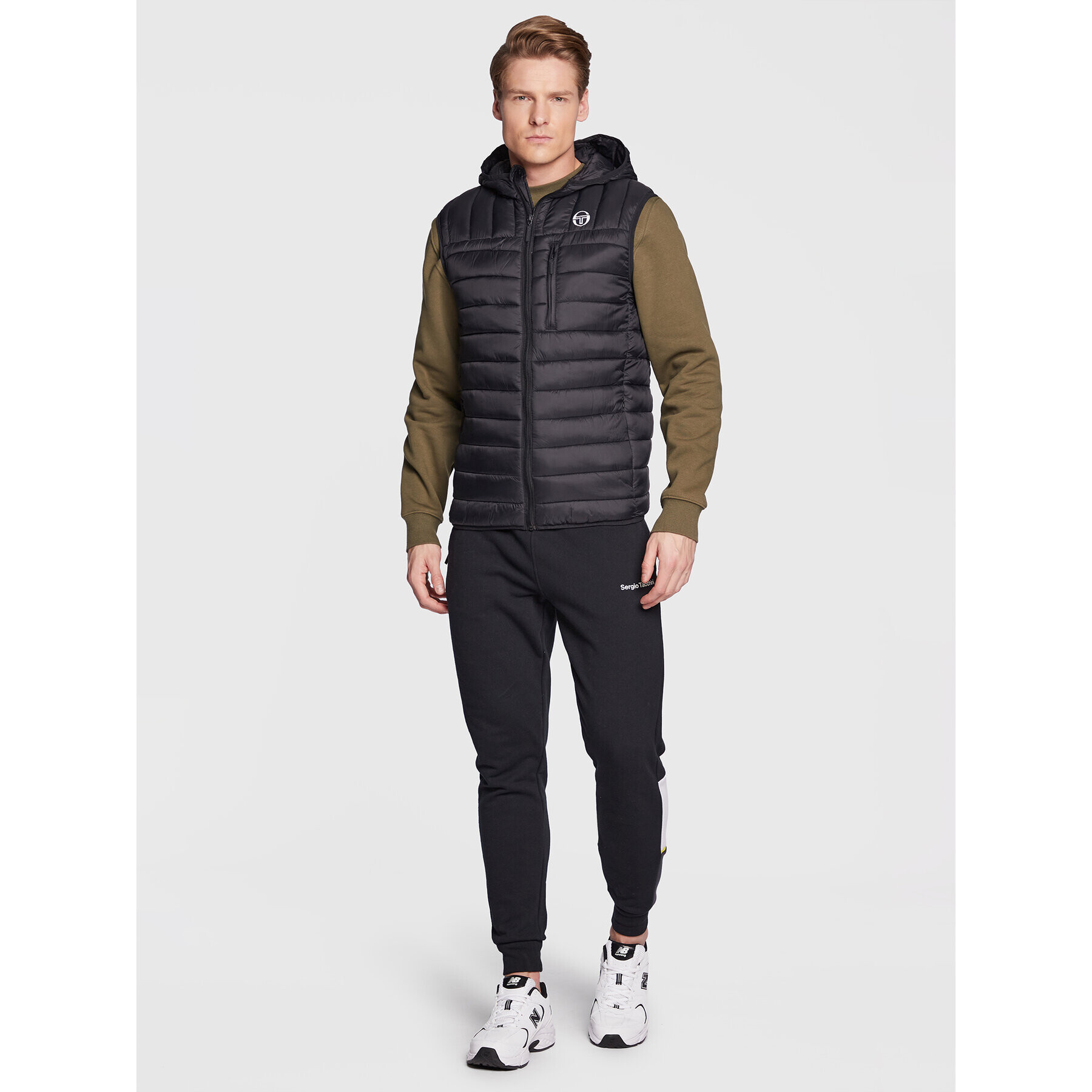 Sergio Tacchini Елек Nessen 39410 Черен Regular Fit - Pepit.bg