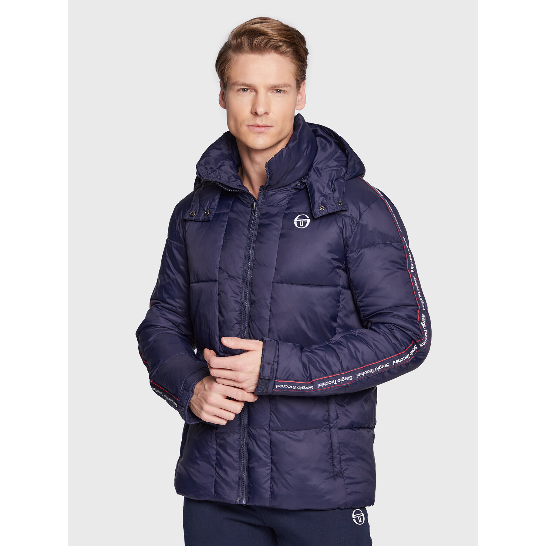 Sergio Tacchini Пухено яке Meridiano 39736 Тъмносин Regular Fit - Pepit.bg