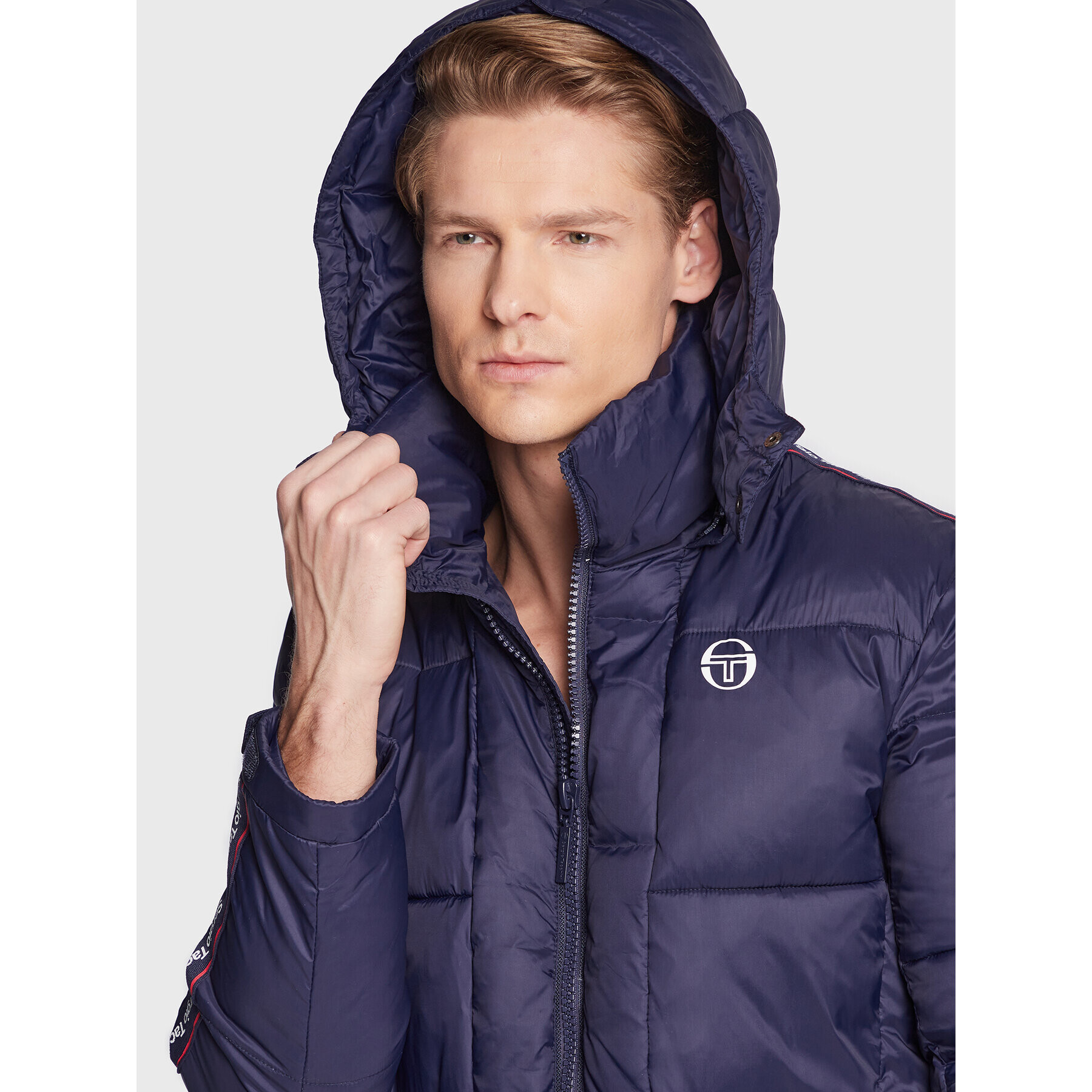 Sergio Tacchini Пухено яке Meridiano 39736 Тъмносин Regular Fit - Pepit.bg