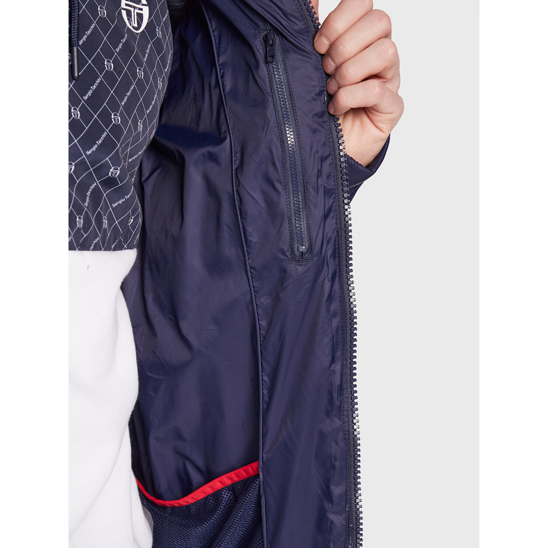 Sergio Tacchini Пухено яке Meridiano 39736 Тъмносин Regular Fit - Pepit.bg