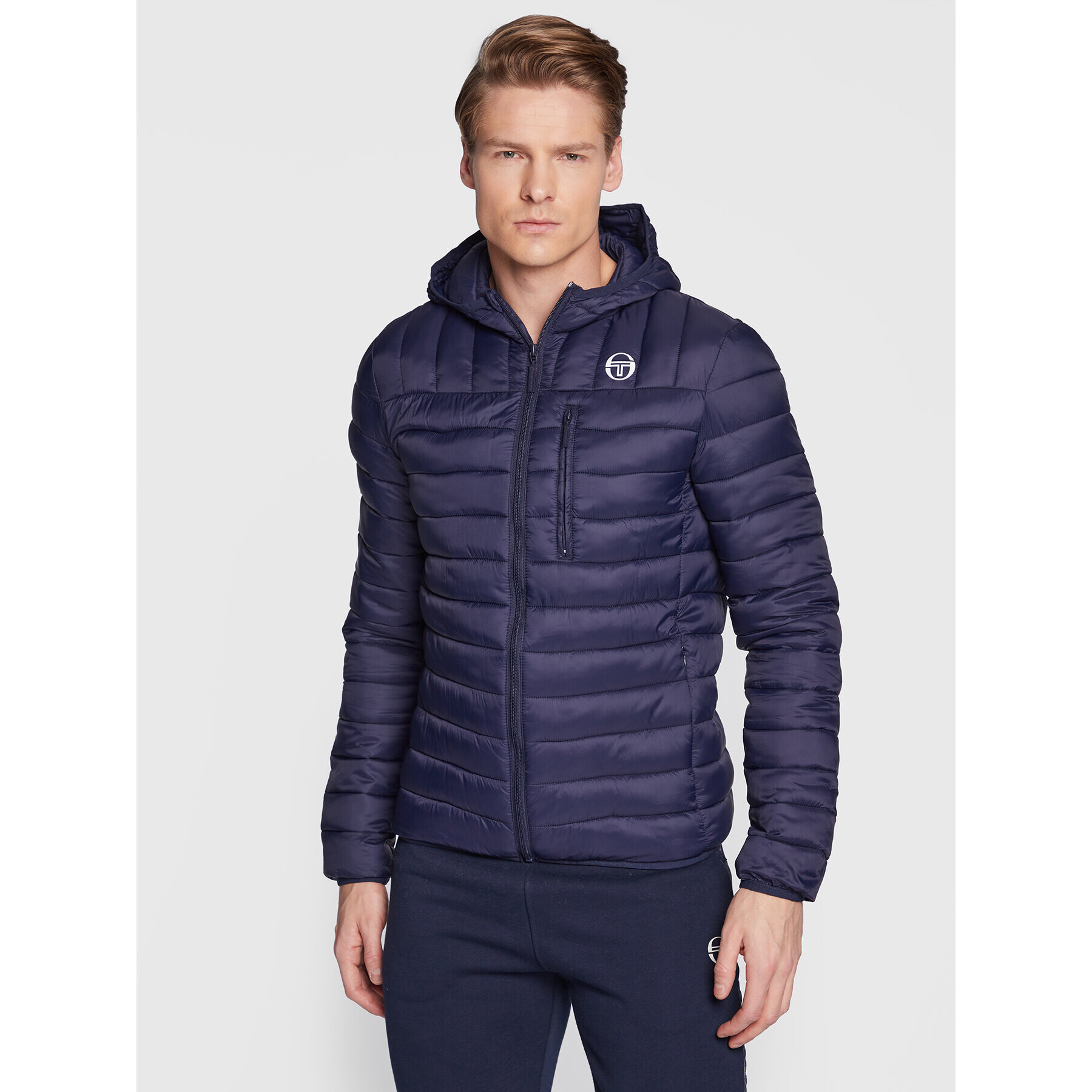 Sergio Tacchini Пухено яке Nessen 39658 Тъмносин Regular Fit - Pepit.bg
