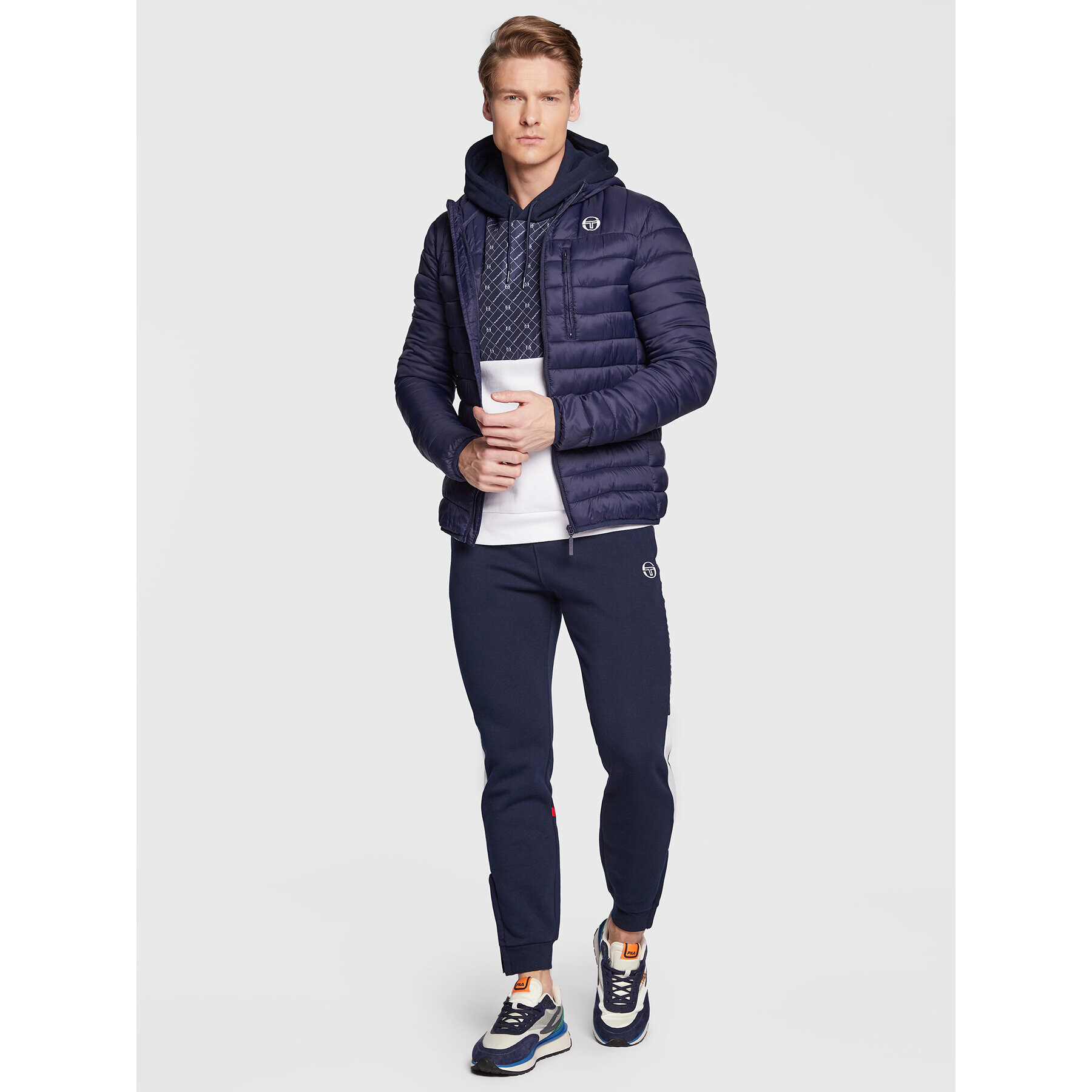 Sergio Tacchini Пухено яке Nessen 39658 Тъмносин Regular Fit - Pepit.bg