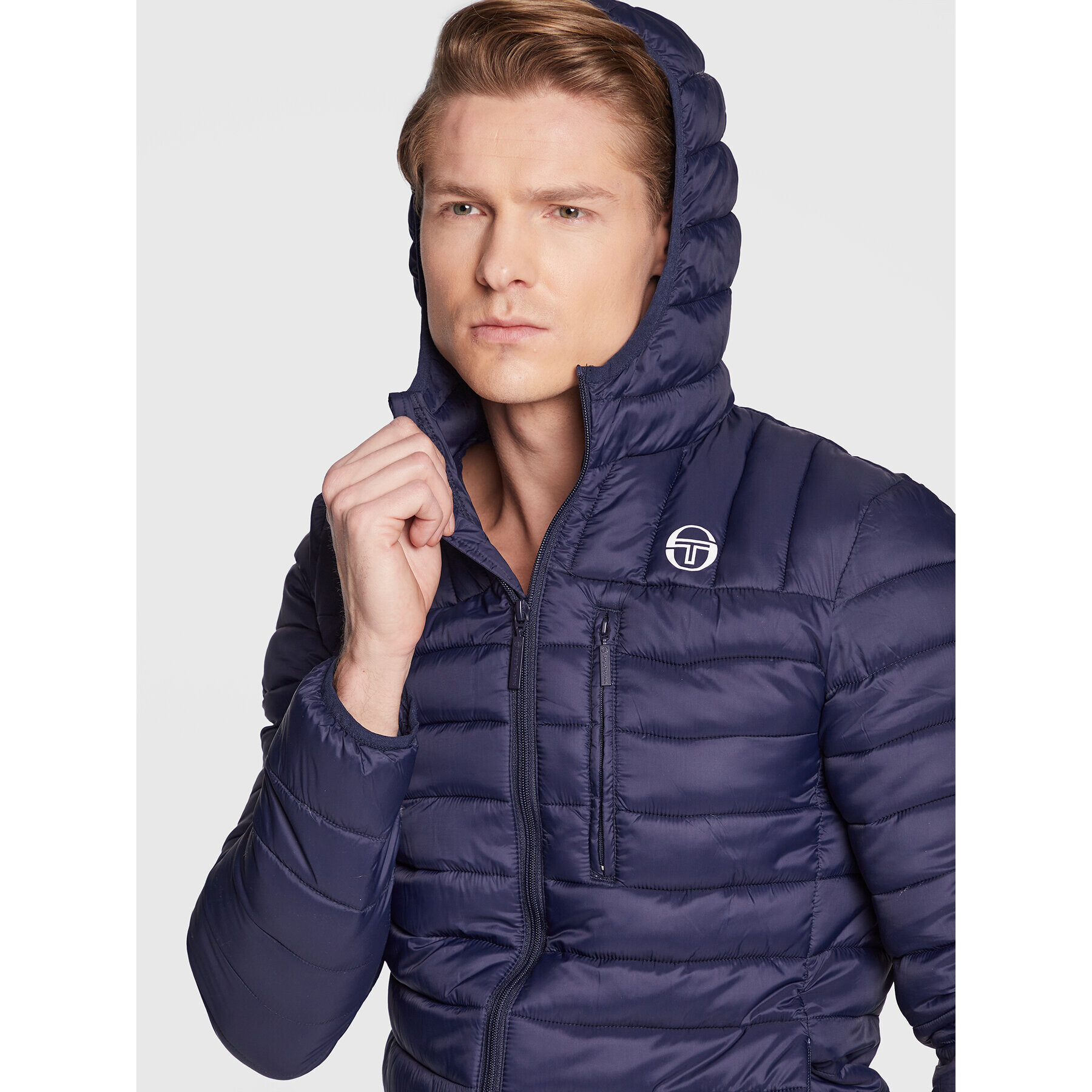 Sergio Tacchini Пухено яке Nessen 39658 Тъмносин Regular Fit - Pepit.bg
