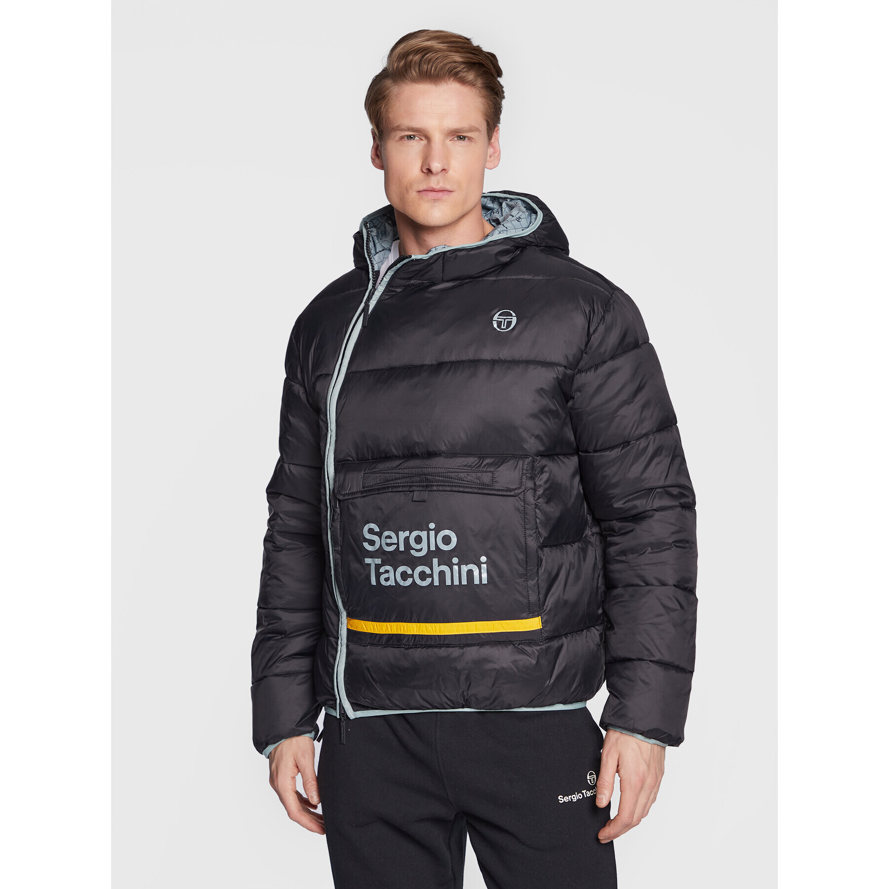Sergio Tacchini Пухено яке Replica 39811 Черен Regular Fit - Pepit.bg