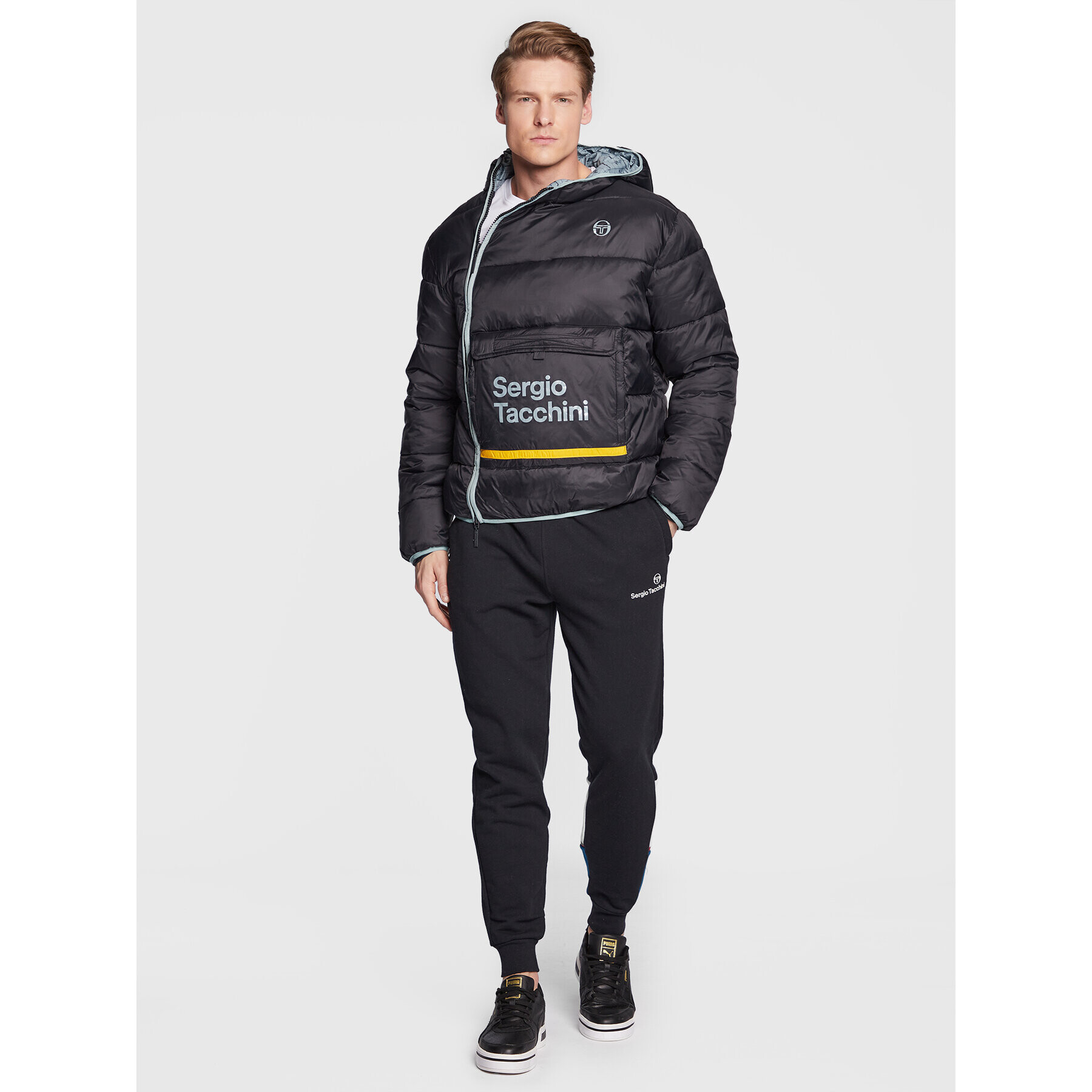 Sergio Tacchini Пухено яке Replica 39811 Черен Regular Fit - Pepit.bg