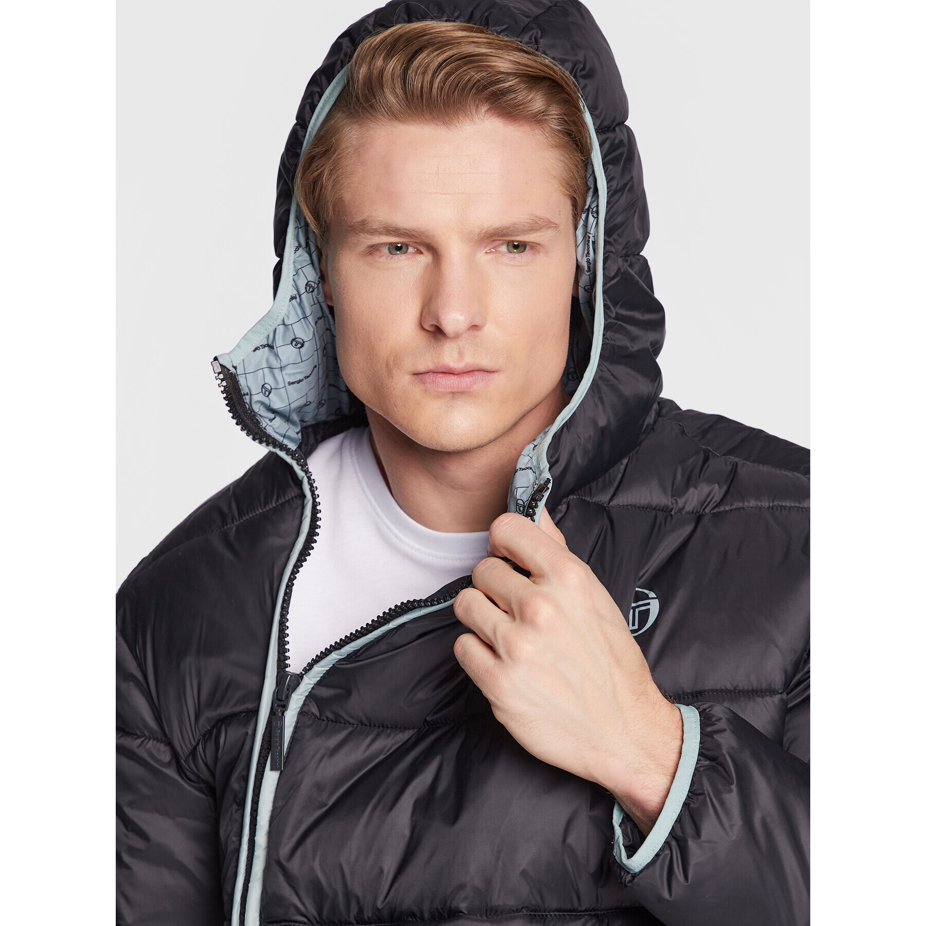 Sergio Tacchini Пухено яке Replica 39811 Черен Regular Fit - Pepit.bg