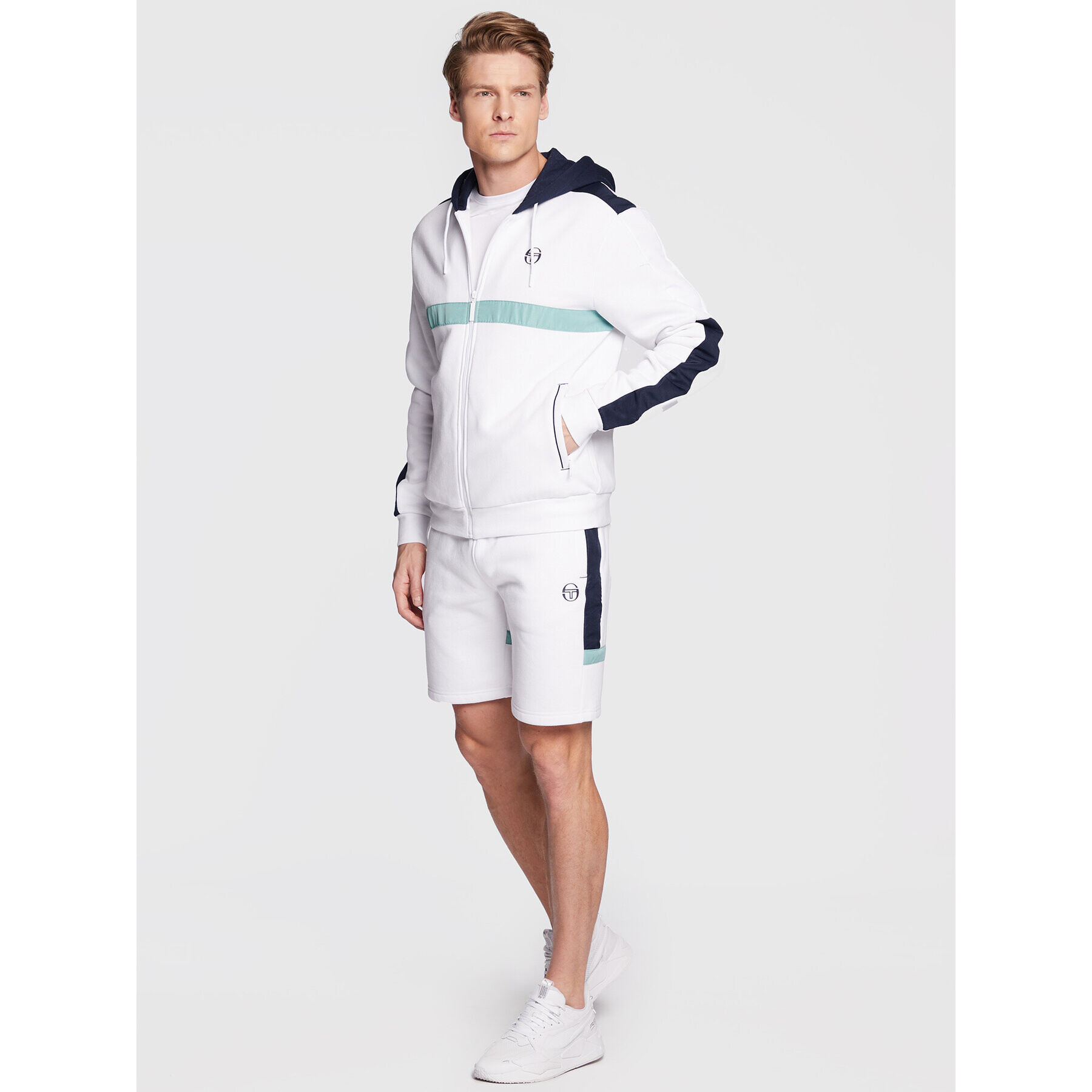 Sergio Tacchini Спортни шорти Ginnico 39843 Бял Regular Fit - Pepit.bg