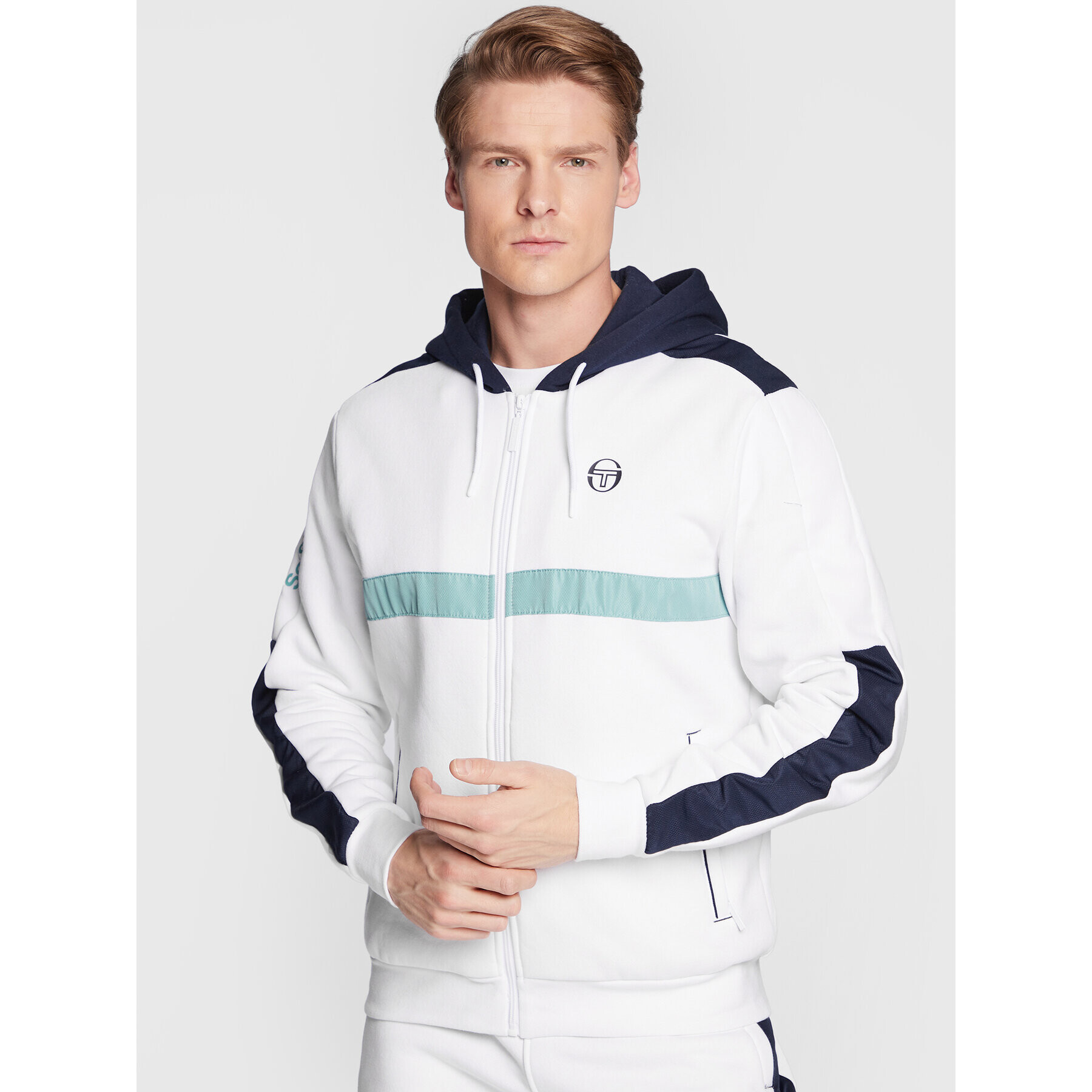 Sergio Tacchini Суитшърт Ginnico 39837 Бял Regular Fit - Pepit.bg