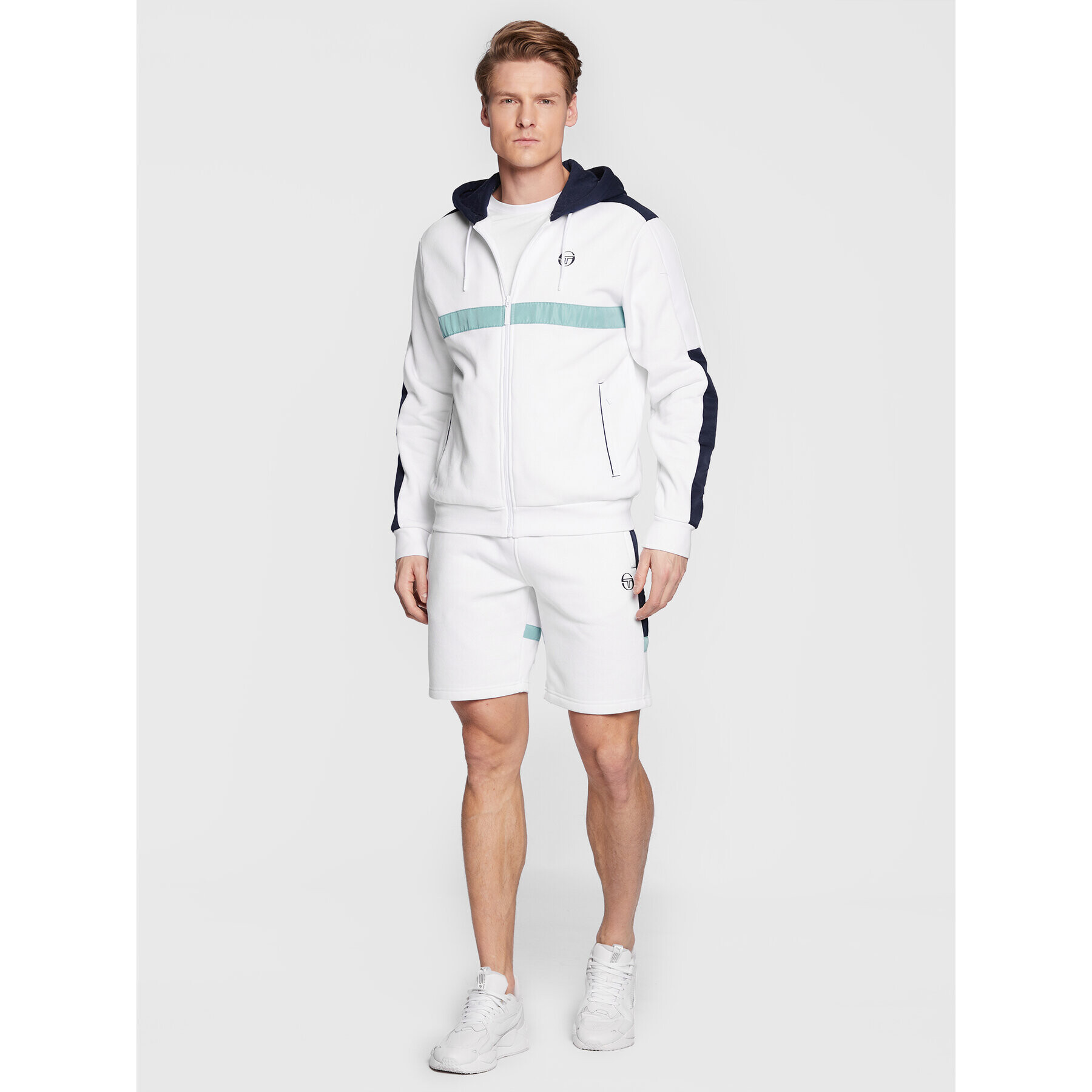 Sergio Tacchini Суитшърт Ginnico 39837 Бял Regular Fit - Pepit.bg