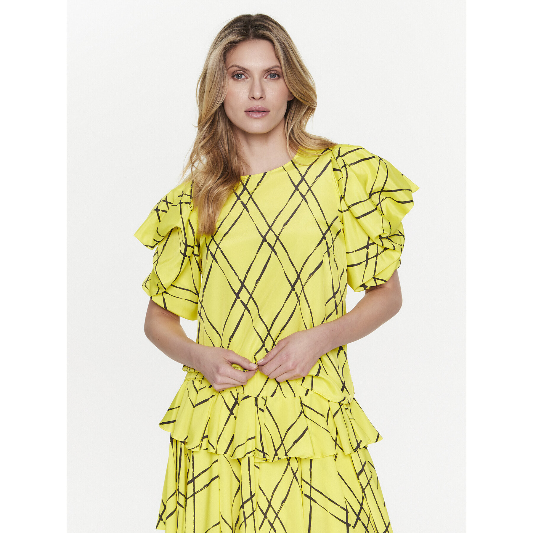 Silvian Heach Блуза GPP23376BL Жълт Regular Fit - Pepit.bg