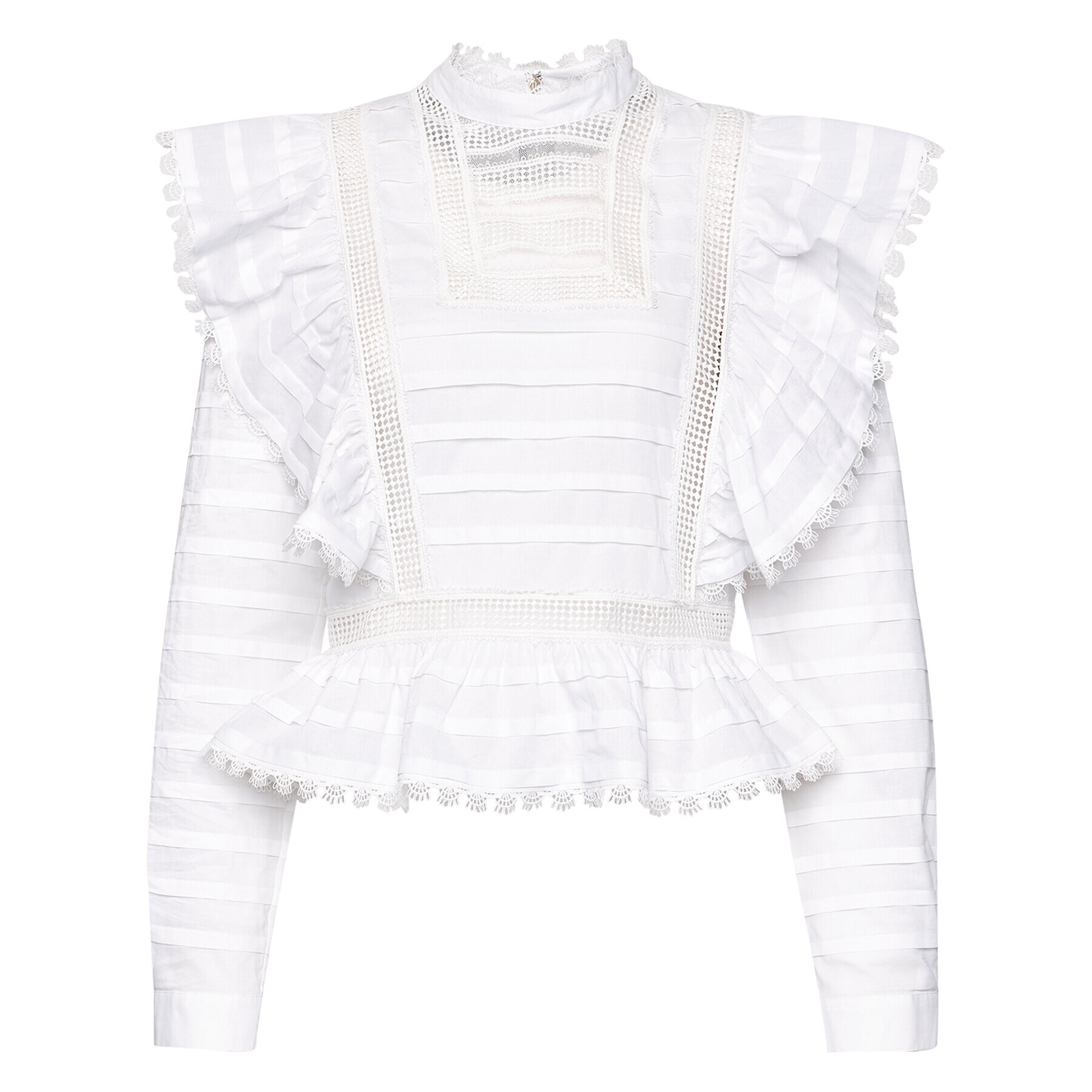 Silvian Heach Блуза Loria PGP21119BL Бял Regular Fit - Pepit.bg